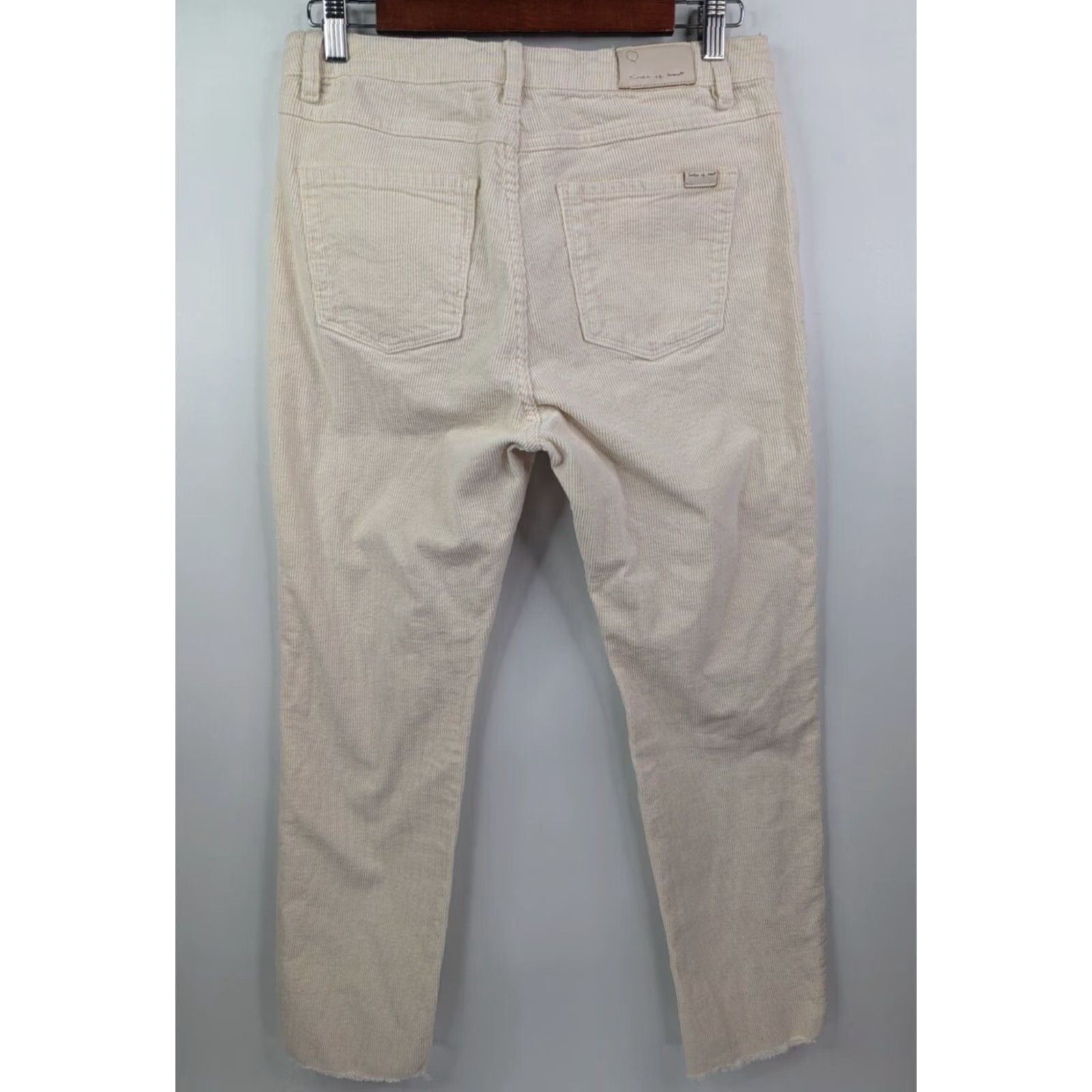Vintage Circle of Trust Womens Pants Amber Rib Corduroy Drawstring Ivory 27 Size 27" / US 4 / IT 40 - 4 Thumbnail
