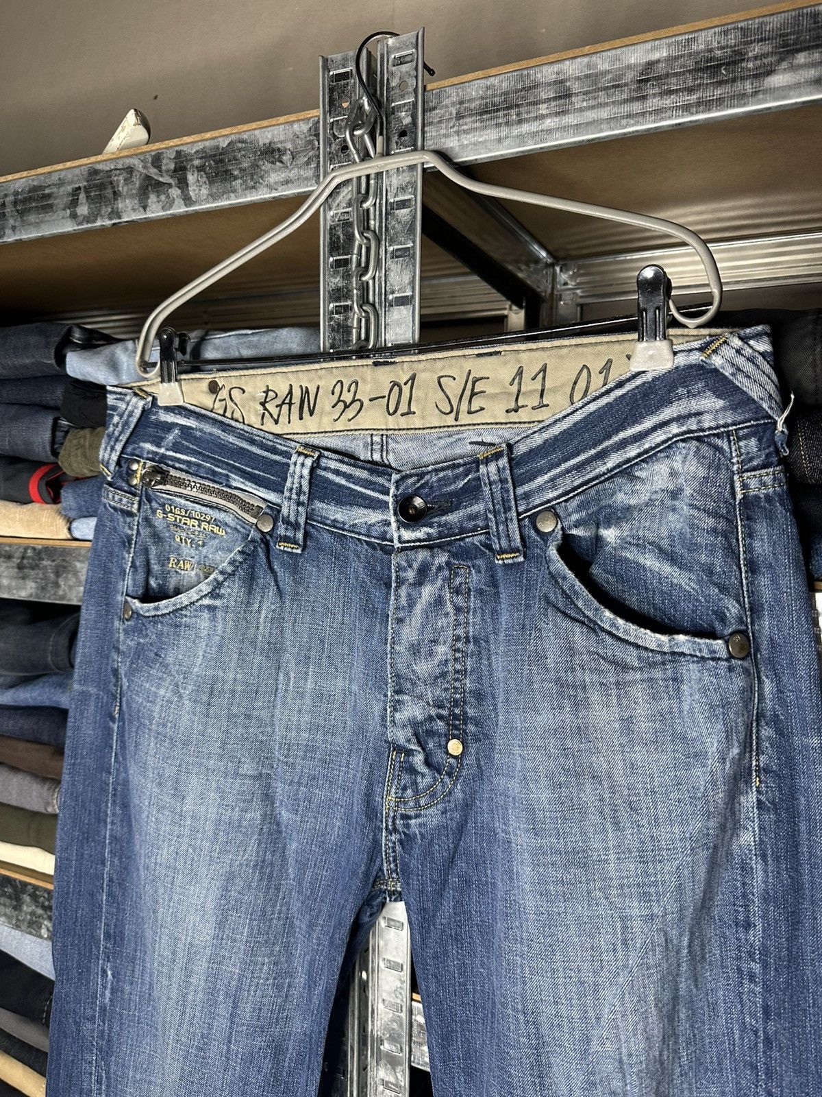 G-Star G-Star Raw 33-01 S/E 11 01 Studded Denim Jeans Size W34 L34 Size US 34 / EU 50 - 3 Thumbnail