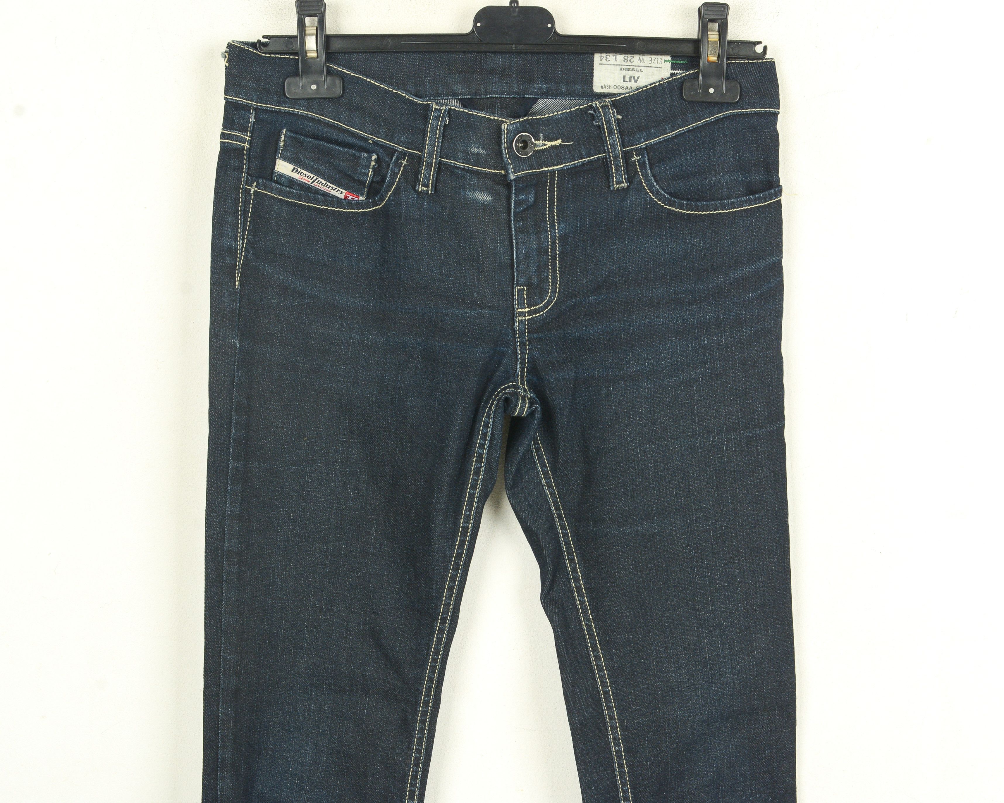 Diesel LIV Stretch W28 L34 Jeans Straight Low Rise Trousers Pants Size 28" / US 6 / IT 42 - 3 Thumbnail