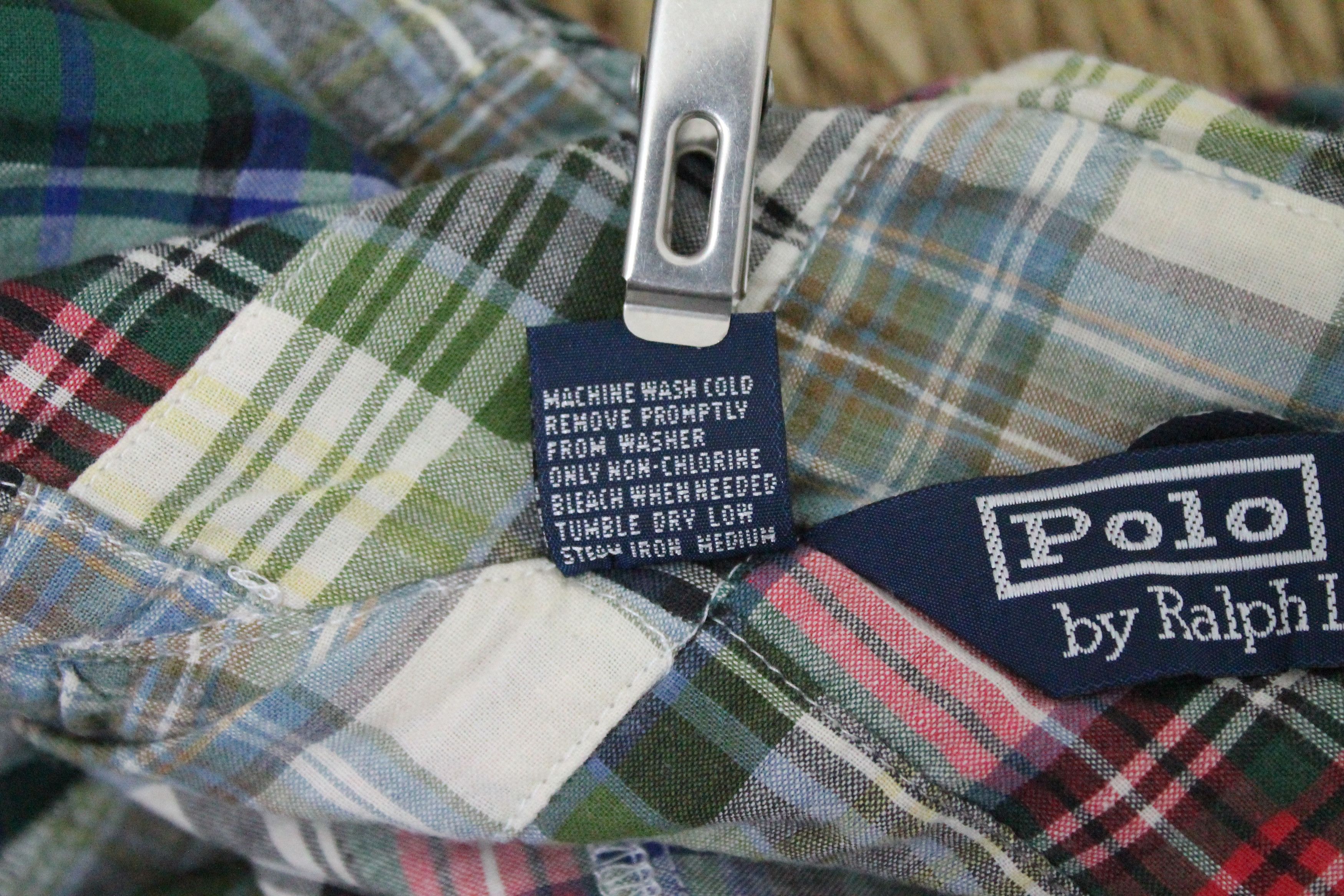 Polo Ralph Lauren Vintage POLO RALPH LAUREN Madras Hoodie Patchwork. Size US L / EU 52-54 / 3 - 12 Thumbnail