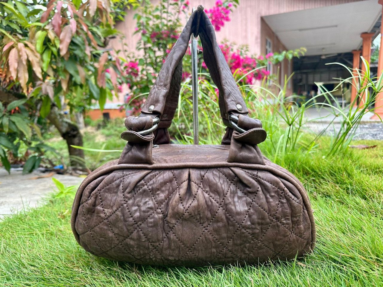 Chanel Authentic Chanel Quilted Lambskin Le Marais Bowler Bag Size ONE SIZE - 1 Thumbnail