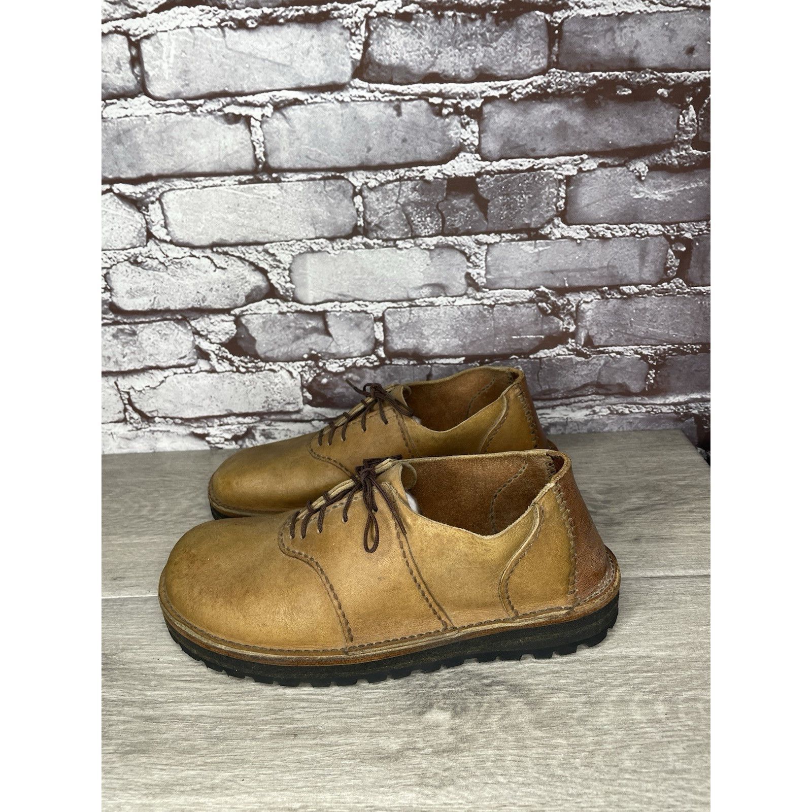 Vibram JF Vibram Brown Leather Casual Lace Up Oxfords Shoes Women S Size US 8.5 / IT 38.5 - 23 Thumbnail