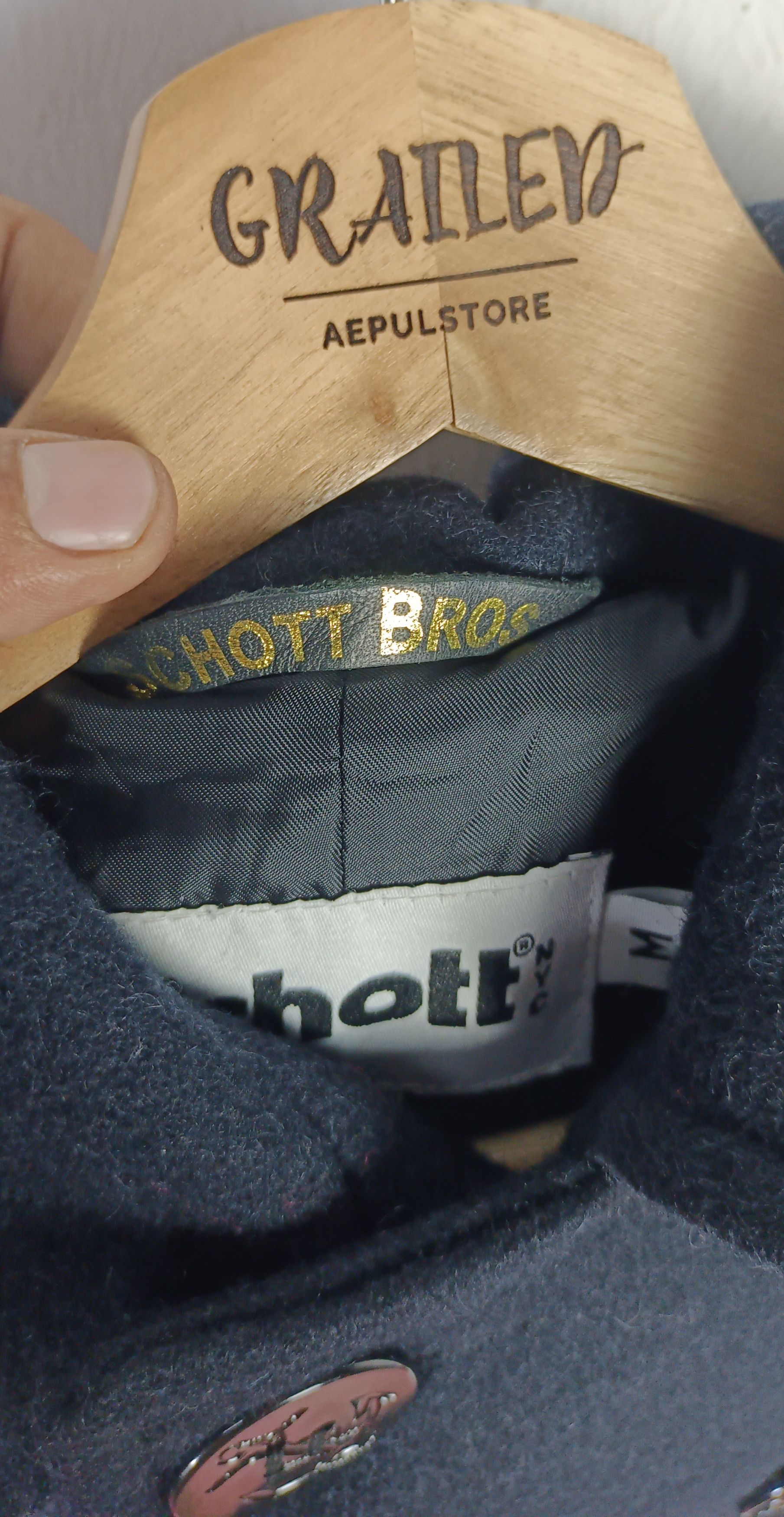 Schott Vintage SCHOTT Bros Peacot Men Jacket Size US S / EU 44-46 / 1 - 9 Thumbnail