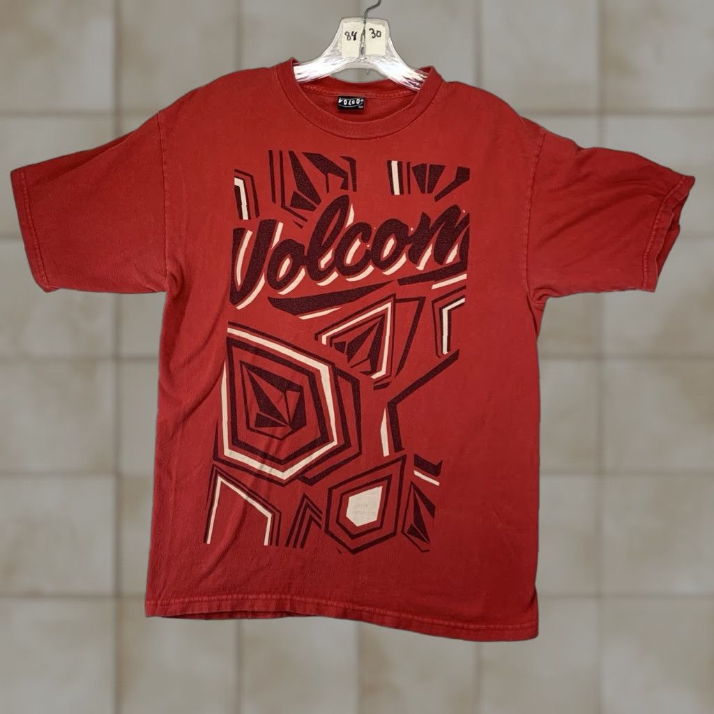Volcom Volcom Classic Stone Logo Y2K Graphic T-Shirt Men's Medium Red Slim Fit Size US M / EU 48-50 / 2 - 1 Thumbnail