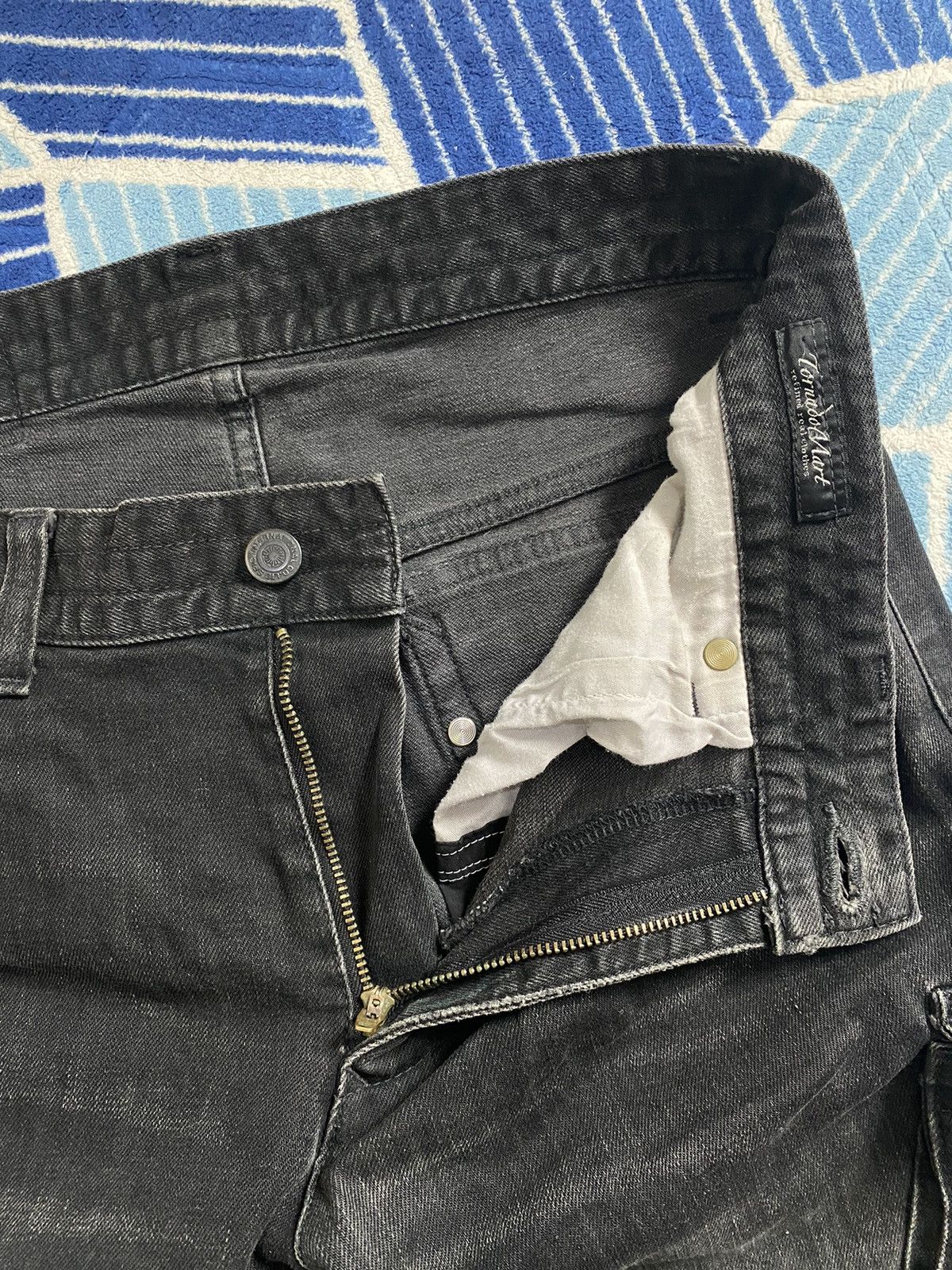 Tornado Mart RARE VTG TORNADO MART Distressed Cargo Flared Jeans Size US 30 / EU 46 - 9 Thumbnail