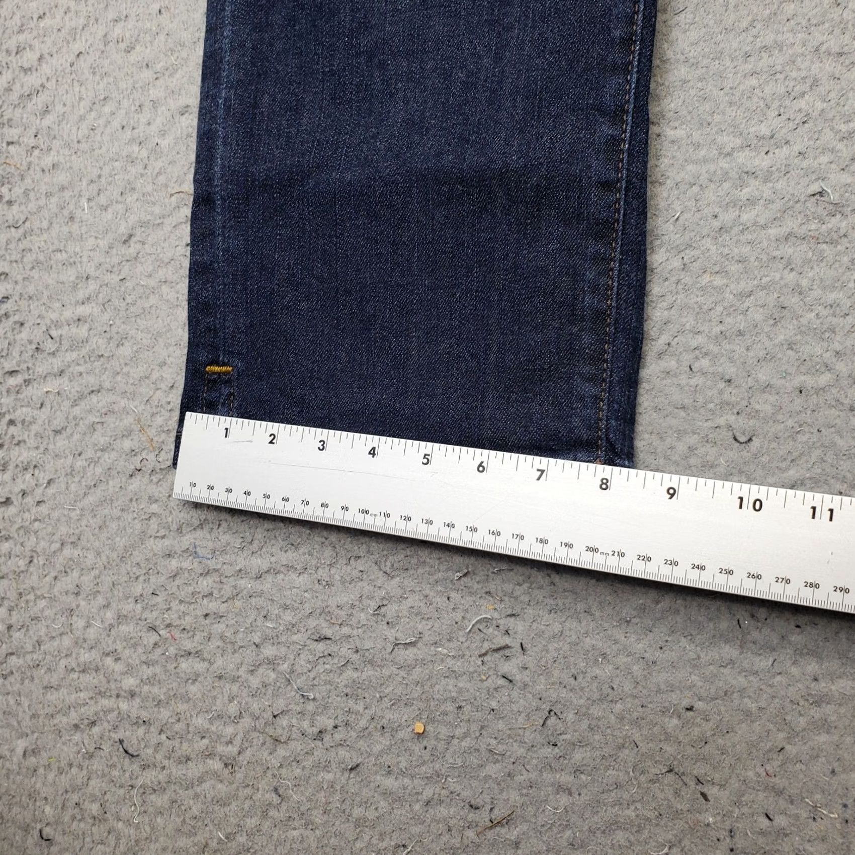 DKNY DKNY Jeans Womens 16 Blue Denim Dark Wash Cropped Stretch Ankle Slit Boho Shirt Size 38" / US 16 / IT 52 - 6 Thumbnail