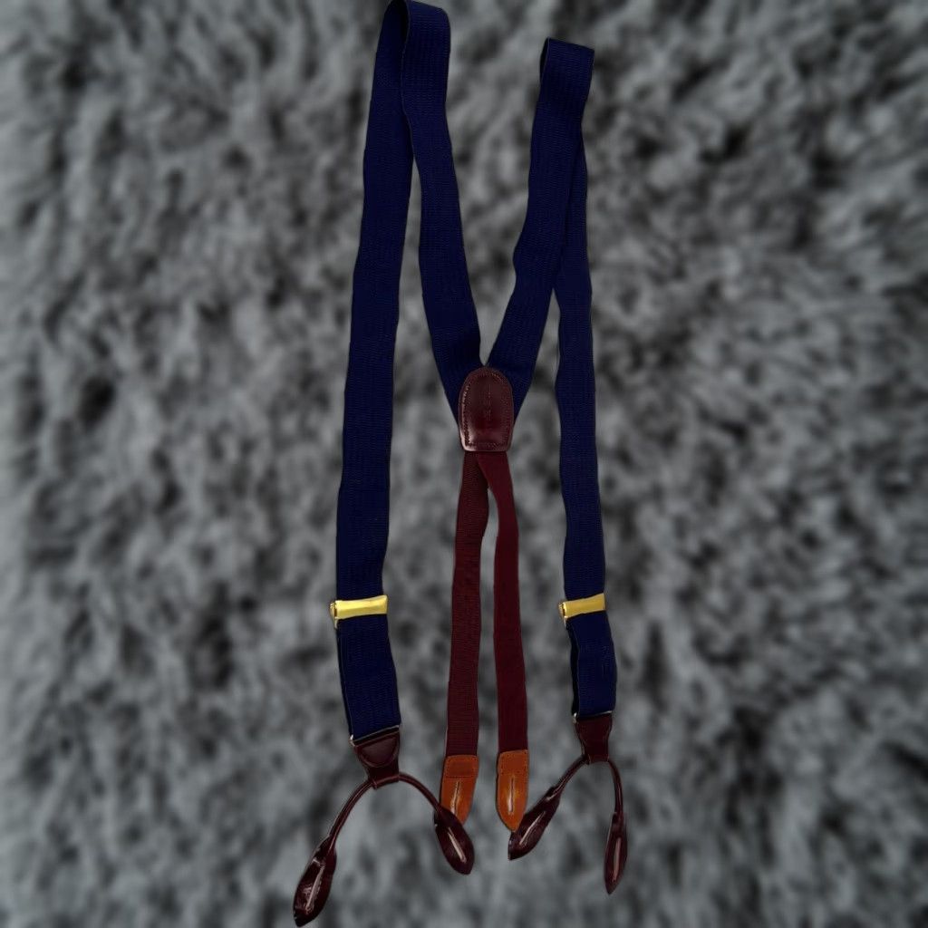 Cole Haan COLE HAAN Blue Suspenders Men Pre-owned Size ONE SIZE - 1 Thumbnail