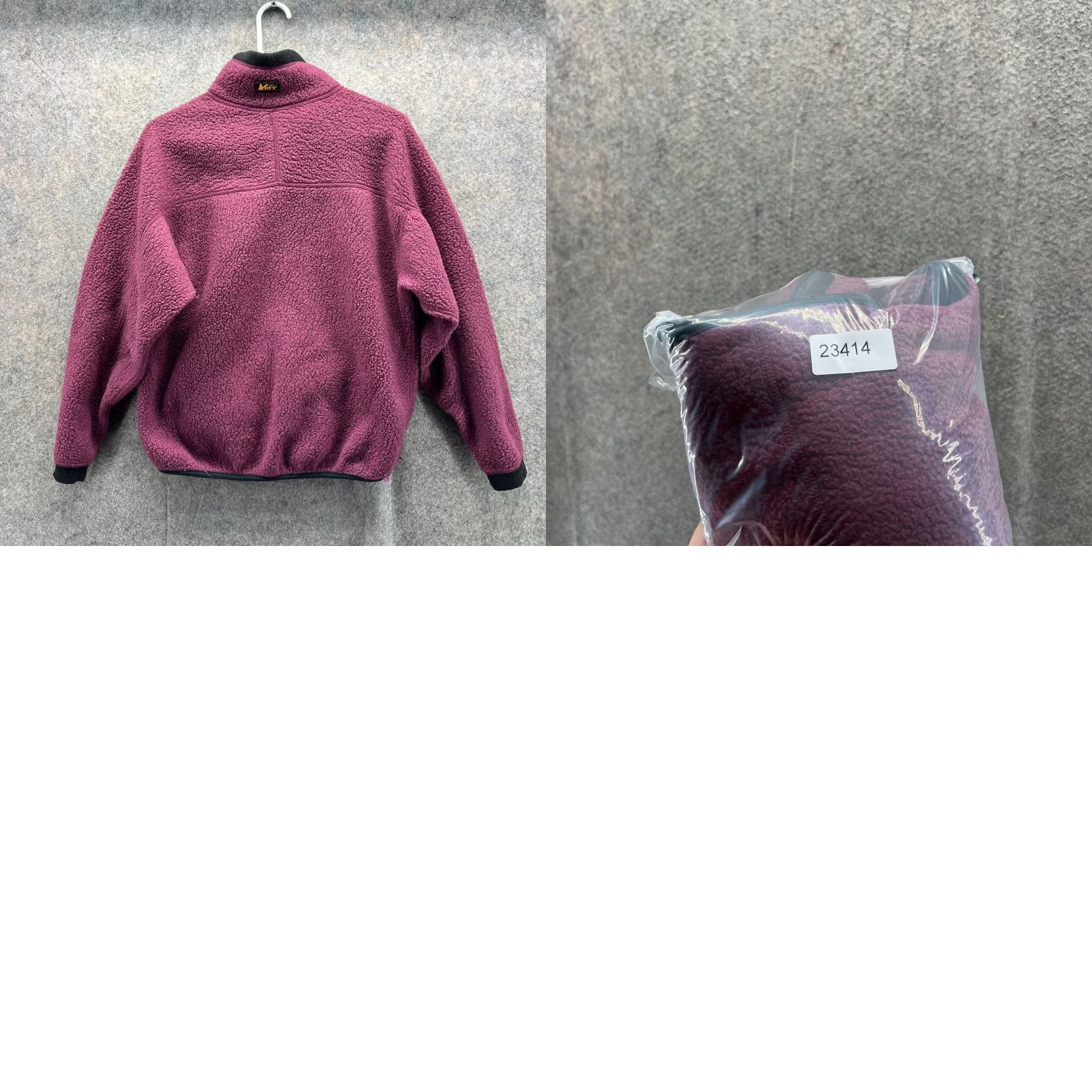 Vintage VINTAGE REI Fleece Jacket Women Small Burgundy Full Zip Sherpa Sweater Bomber Jacket Size S / US 4 / IT 40 - 9 Thumbnail