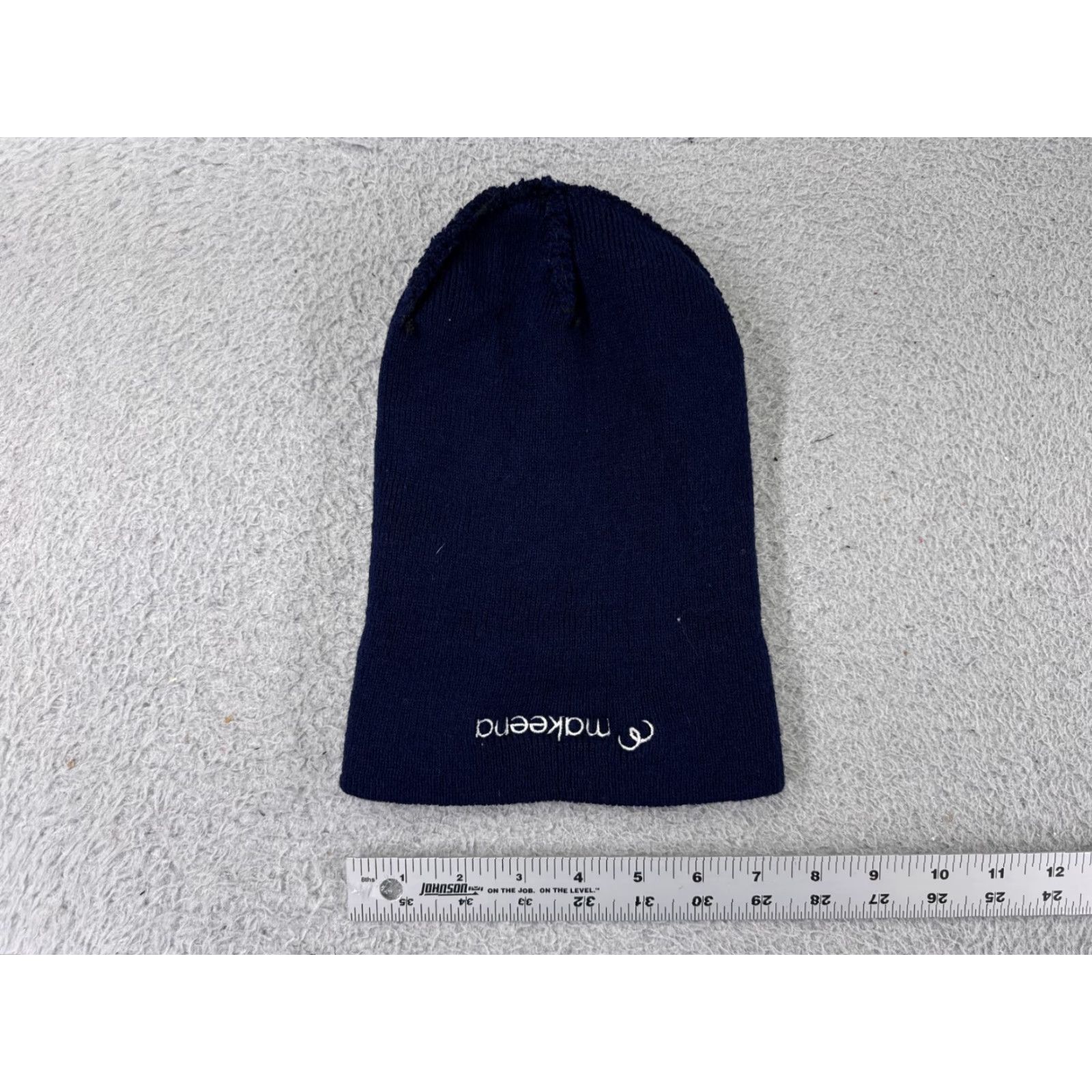Vintage Blue Knit Beanie Hat Adult One Size Lightweight Ski Workwear Mens Size ONE SIZE - 4 Thumbnail