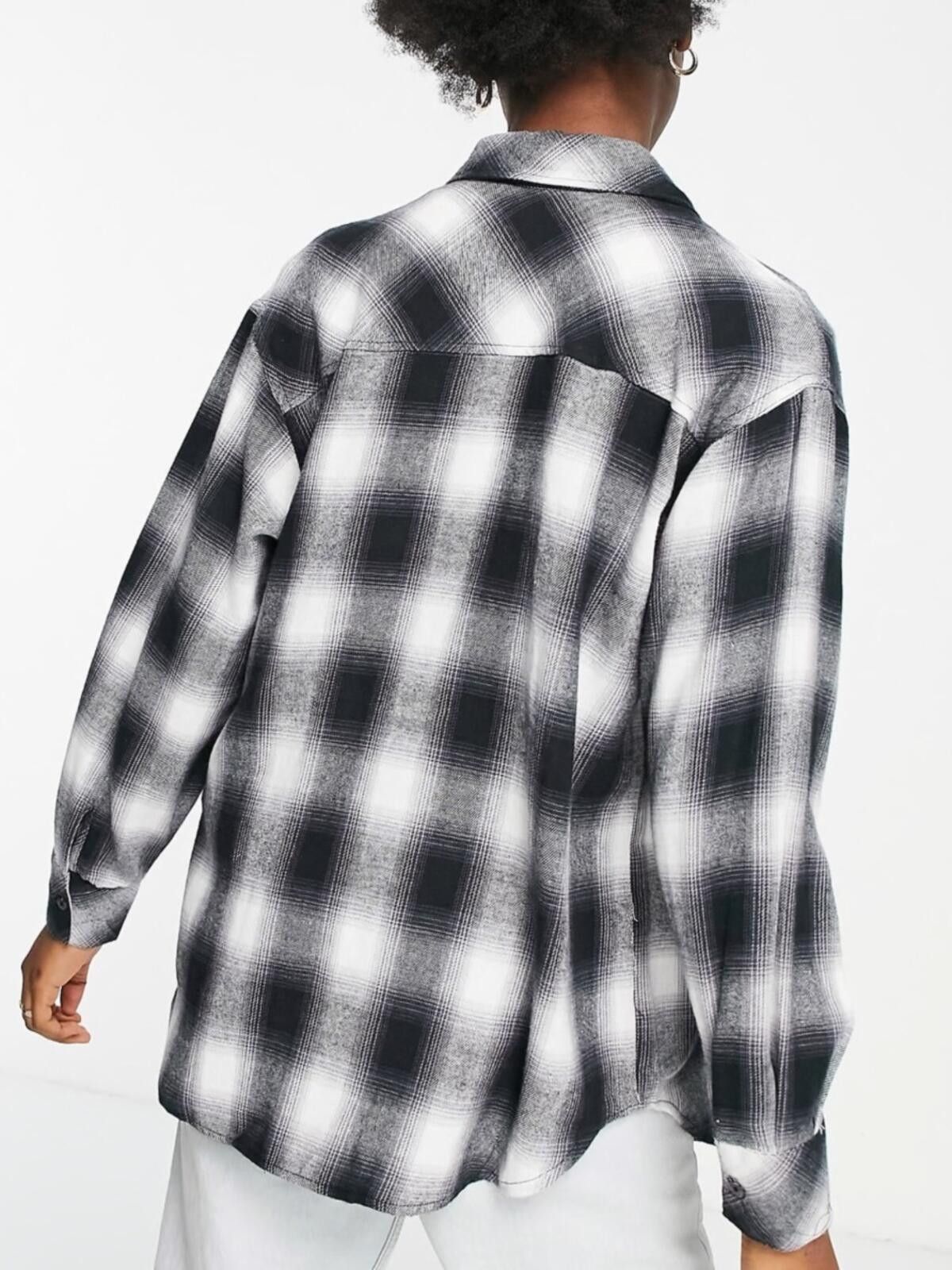 Other Stradivarius / Plaid Button Down / Black White Size XS / US 0-2 / IT 36-38 - 9 Thumbnail