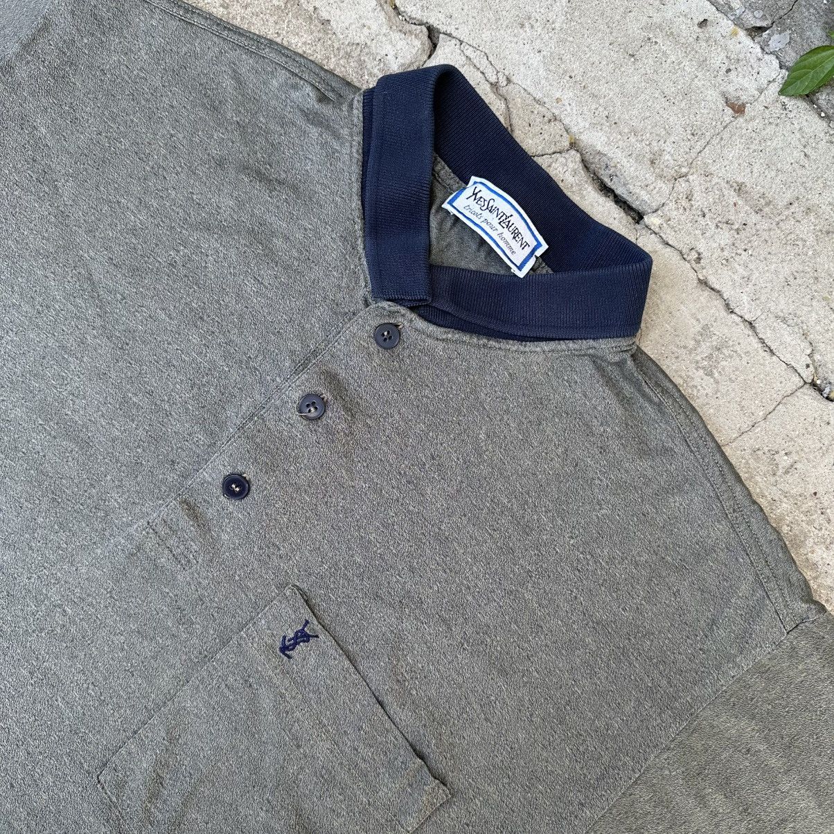 Yves Saint Laurent Yves Saint Laurent vintage 90 textured polo shirt small logo Size US L / EU 52-54 / 3 - 4 Thumbnail