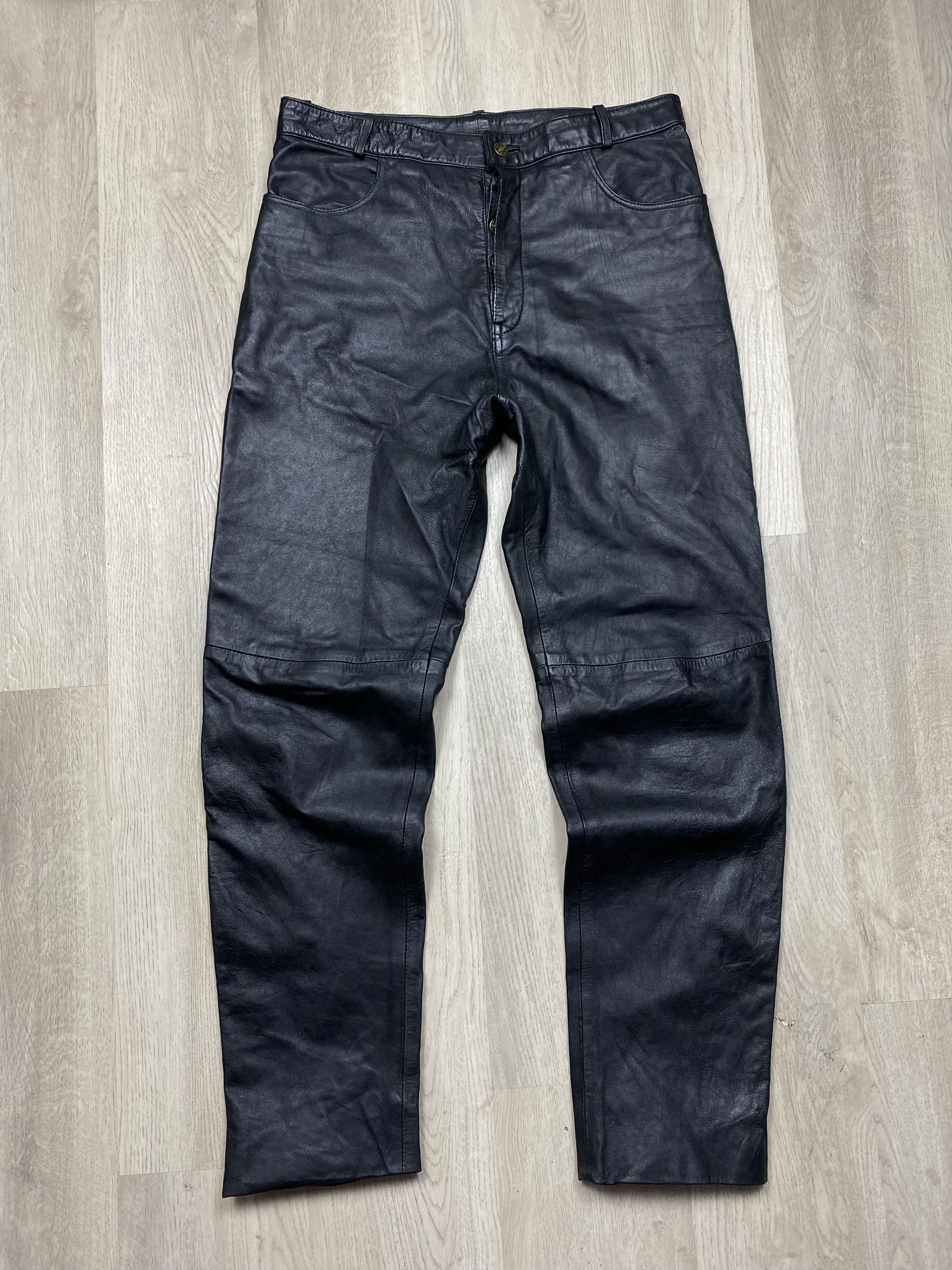 Genuine Leather Vintage Genuine Leather Pants Biker Motorcycle Size US 32 / EU 48 - 1 Thumbnail