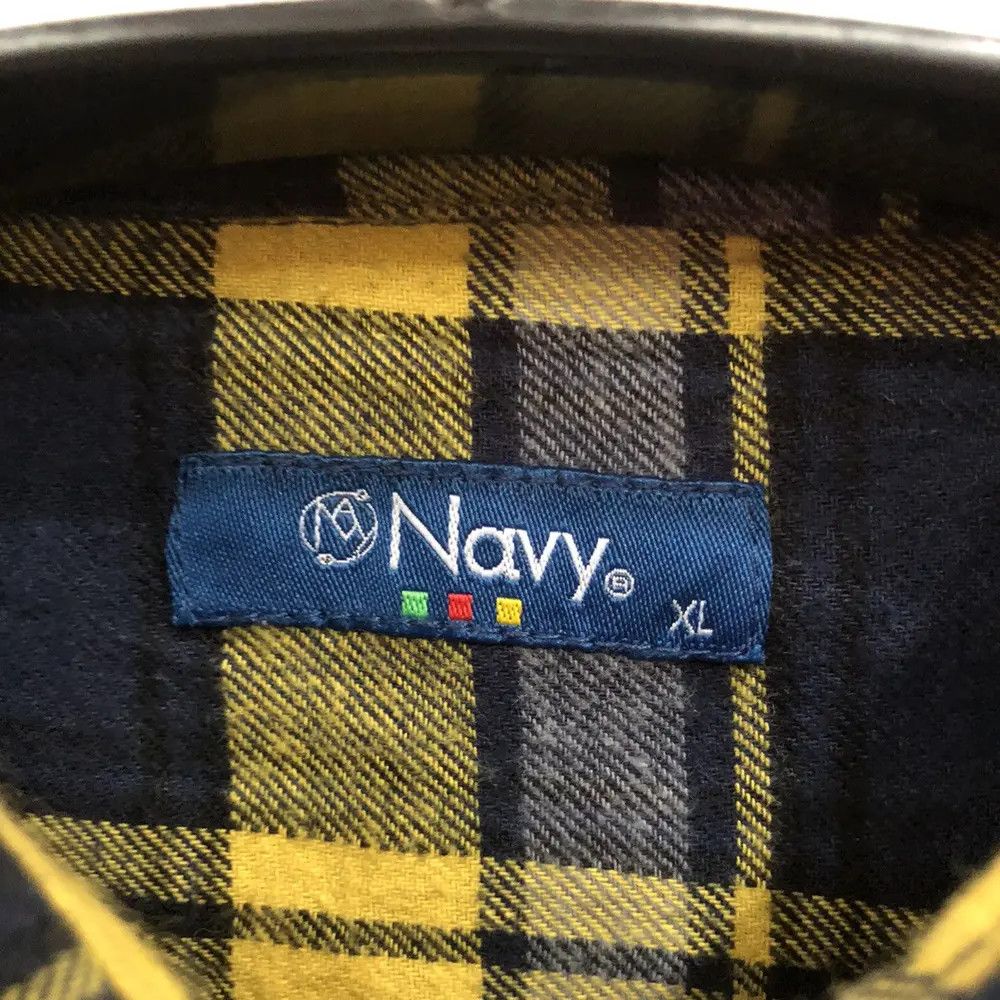 Vintage Vintage Navy Plaid Tartan Flannel Shirt 👕 Size US XL / EU 56 / 4 - 3 Thumbnail