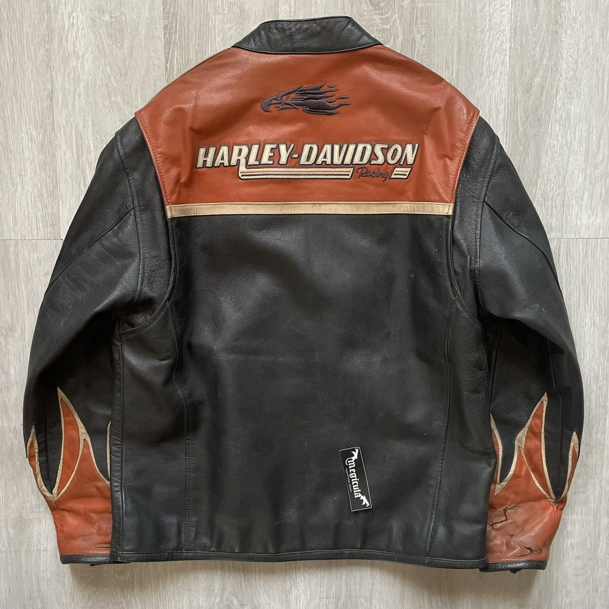 Harley Davidson Harley Davidson Racing Screamin Eagle Vintage Leather Jacket Size US L / EU 52-54 / 3 - 9 Thumbnail