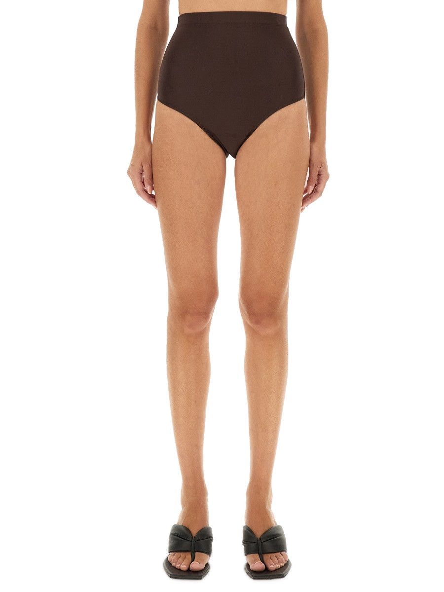 Rick Owens Lilies RICK OWENS LILIES HIGH WAISTED SHORTS - BROWN (IT 40) Size 40" / US 18 - 1 Thumbnail