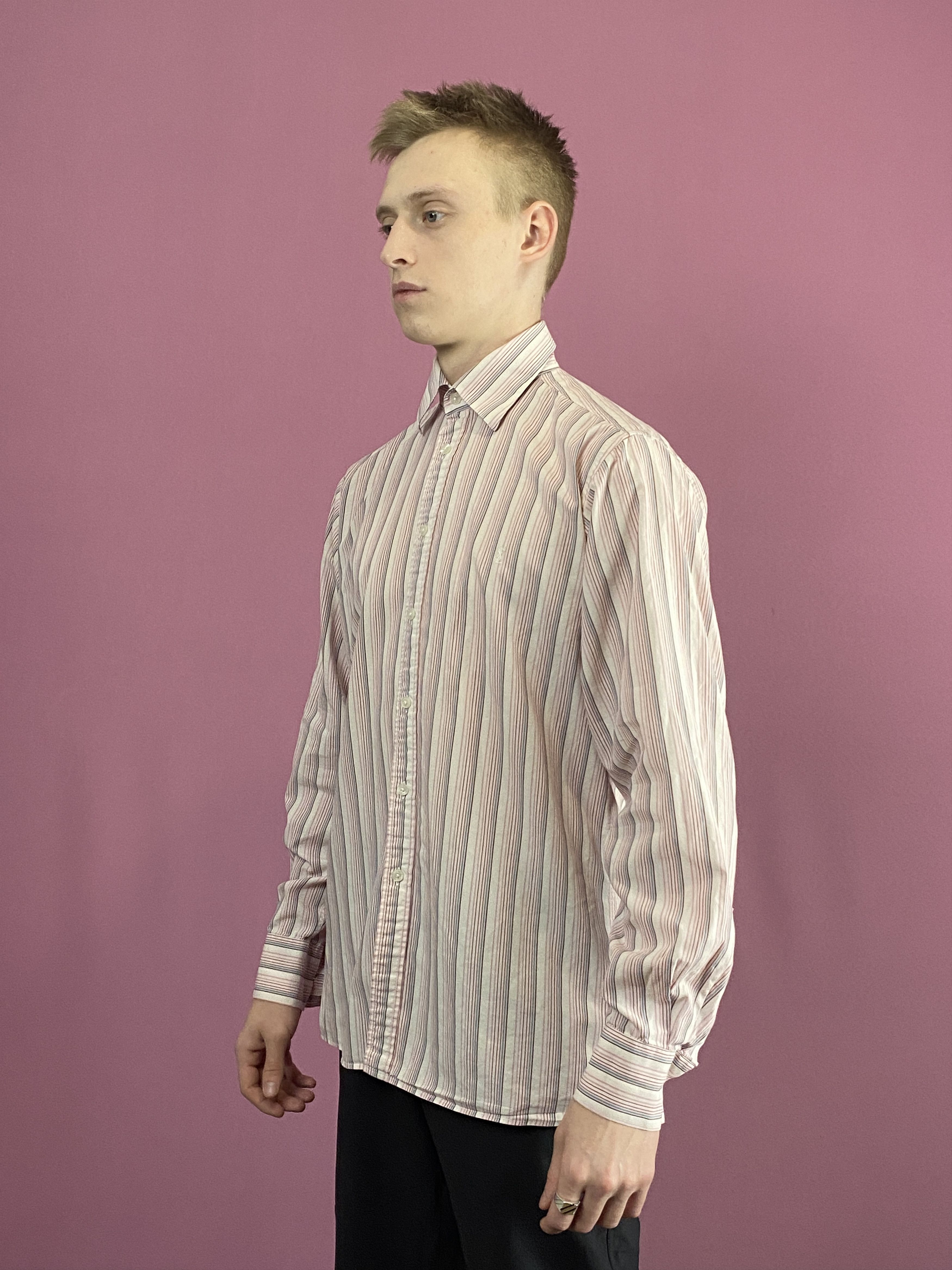 Vintage × Yves Saint Laurent Yves Saint Laurent Vintage Men's Striped Shirt - M Size US M / EU 48-50 / 2 - 2 Thumbnail