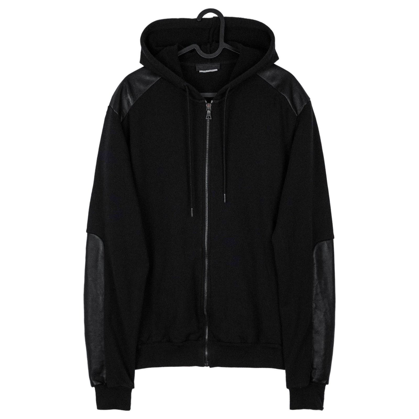Prada Prada black zip hoodie with nylon hood | Grailed