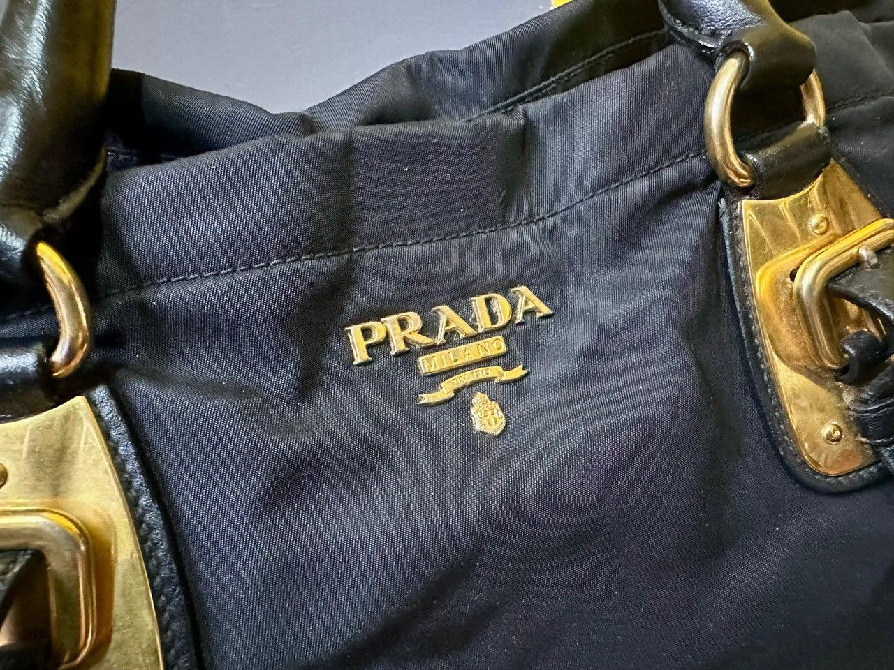 Prada Authentic Prada Tessuto Soft Calf Leather Shopping Tote Bag Size ONE SIZE - 10 Thumbnail