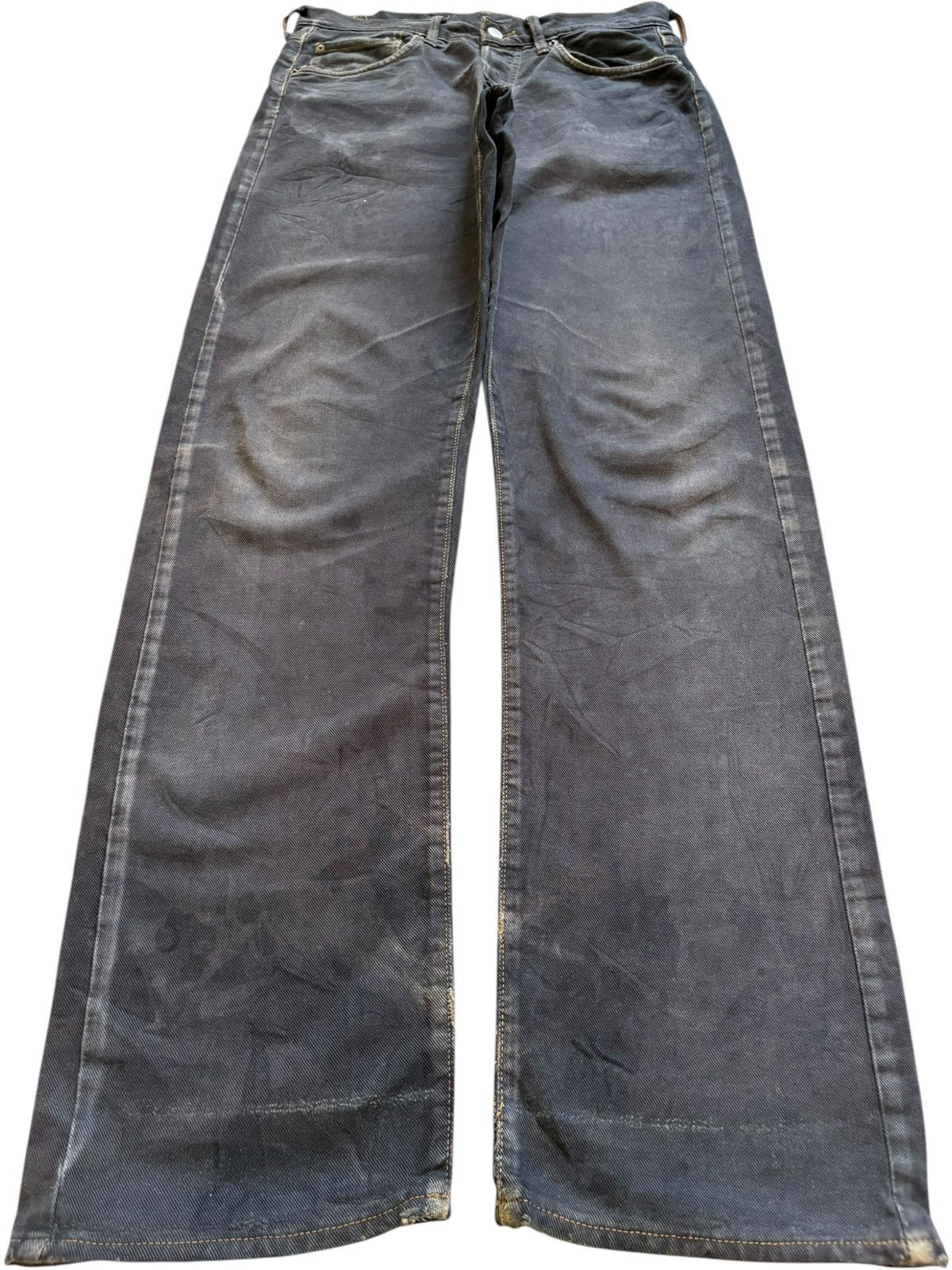 Replay Vintage Replay Black Wash Distressed Loose Baggy Jeans Size US 32 / EU 48 - 1 Thumbnail