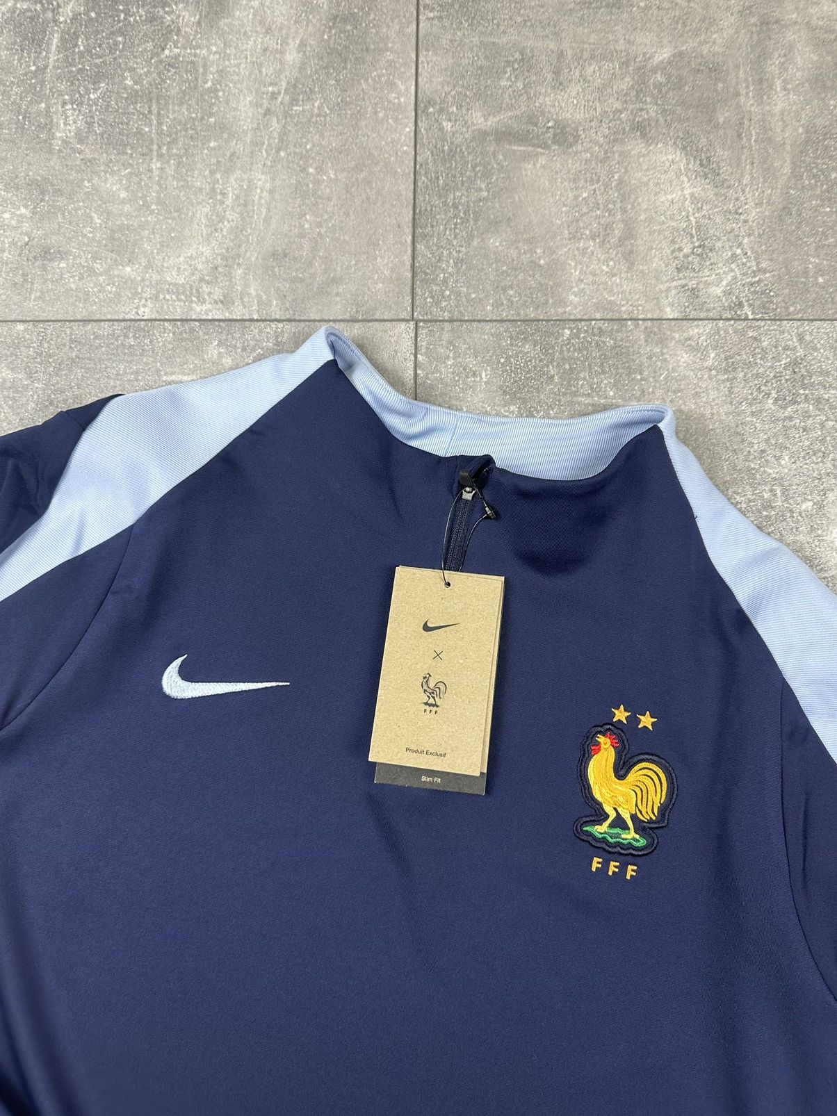 Nike New Nike France 2024 Training Light Strike Elite 1/4 Zip Size US XL / EU 56 / 4 - 3 Thumbnail