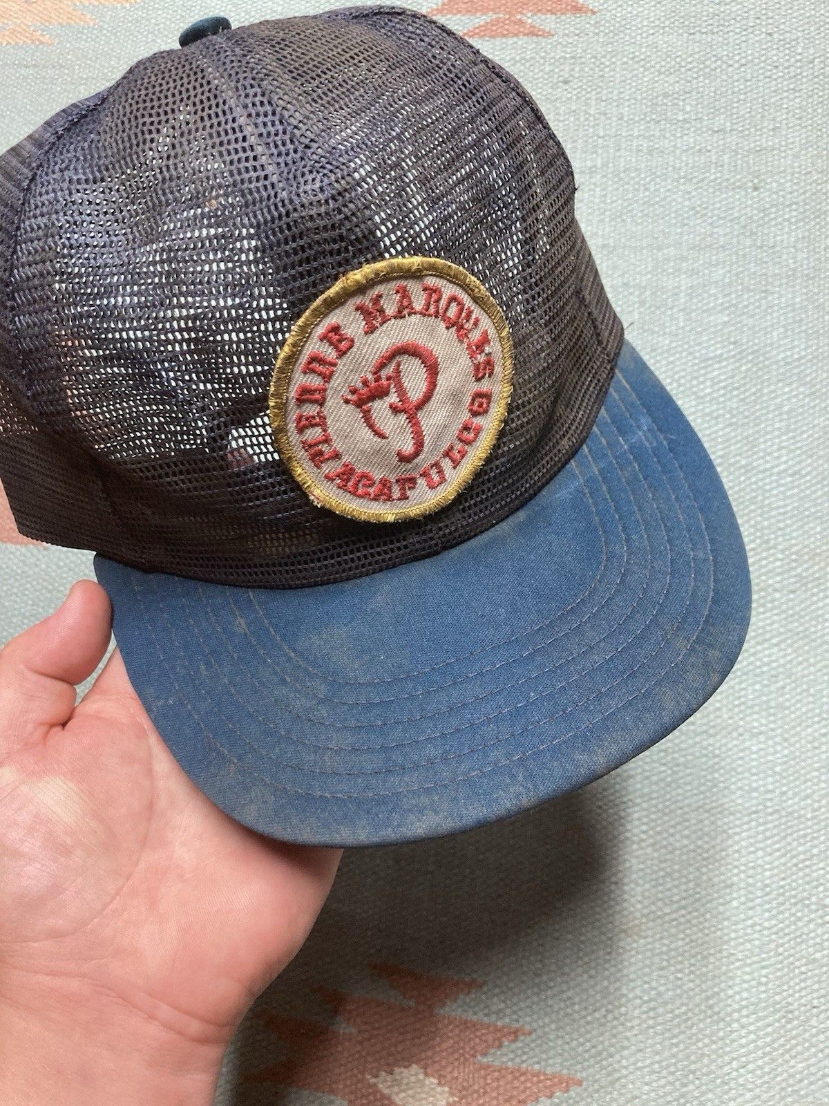 Vintage Trucker hat full mesh Pierre Marques Acapulco Mexico distres Size ONE SIZE - 3 Thumbnail