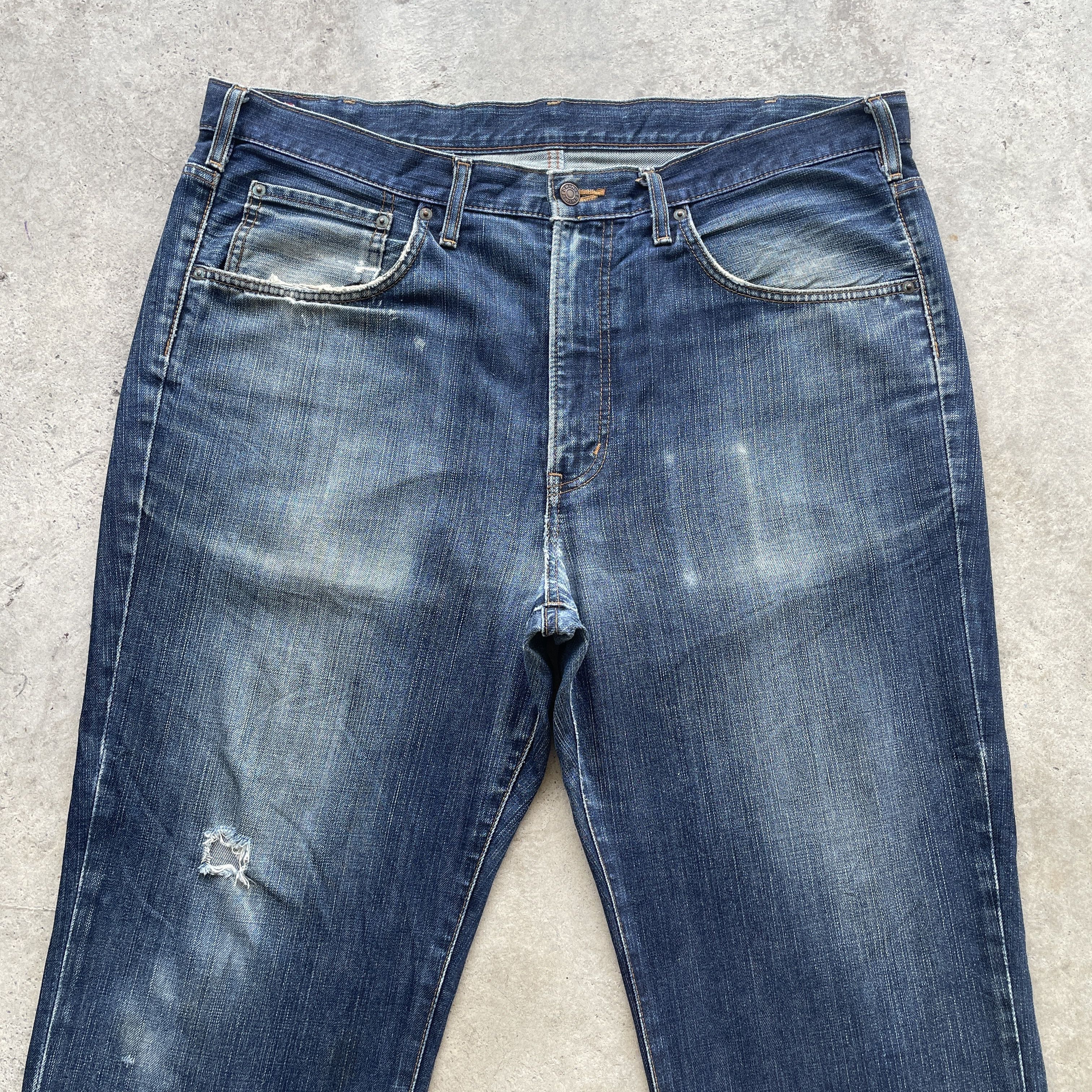 Edwin W42x29💥 Vintage Edwin 503z Denim Faded Jeans Pants Size US 42 / EU 58 - 3 Thumbnail