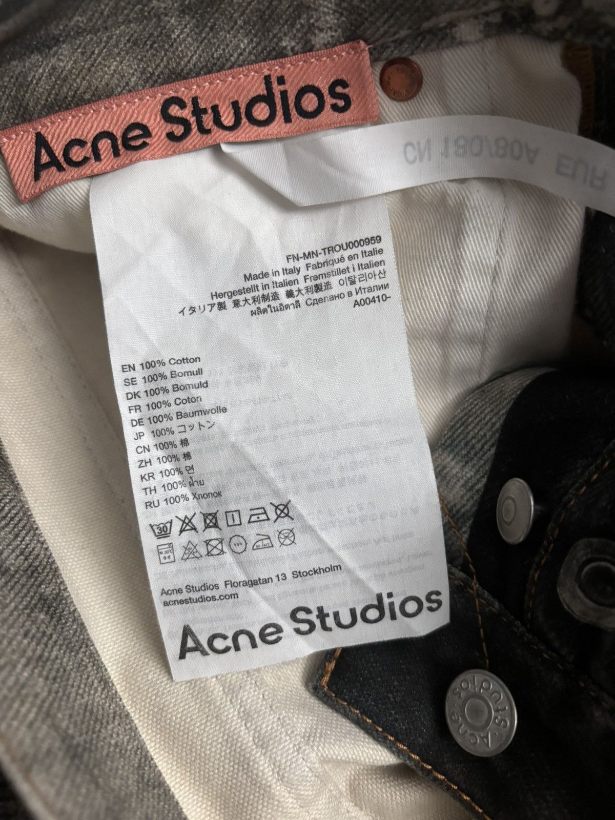 Acne Studios Acne Studios Printed Wide-Leg Jeans Size US 32 / EU 48 - 7 Thumbnail