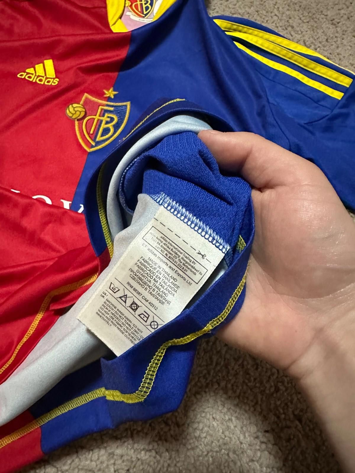 Adidas #4 P.DEGEN BASEL 2012 2013 HOME FOOTBALL SOCCER SHIRT JERSEY Size US S / EU 44-46 / 1 - 6 Thumbnail
