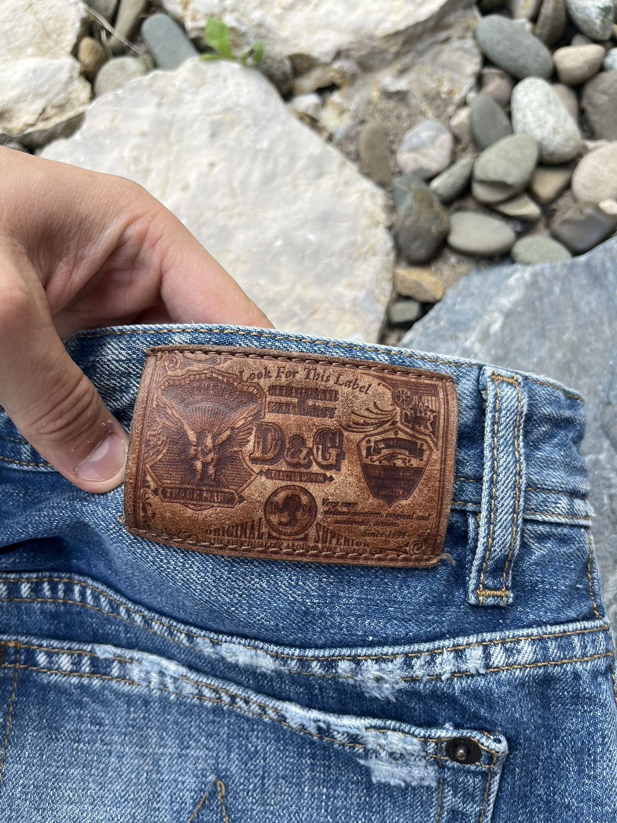 Dolce & Gabbana × Jean Vintage Dolce & Gabbana y2k distressed jeans ripped pants Size US 30 / EU 46 - 21 Thumbnail
