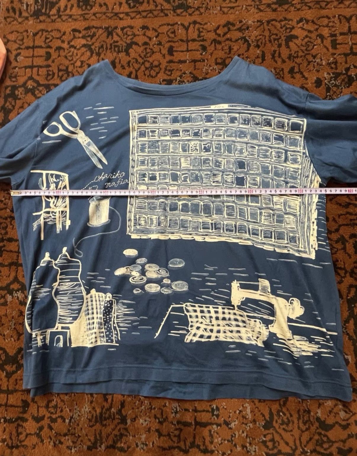 Porter Classic Porter Classic indigo hand-painted T-shirt. Size US L / EU 52-54 / 3 - 3 Thumbnail