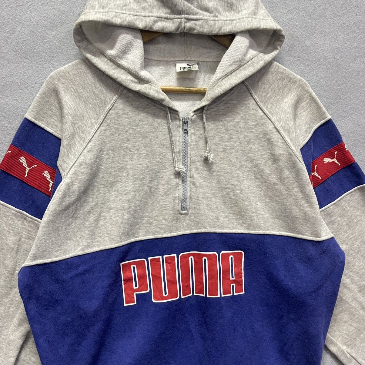 Puma 90s Puma Japan Half Zip Hoodie Sweatshirt Size US M / EU 48-50 / 2 - 3 Thumbnail