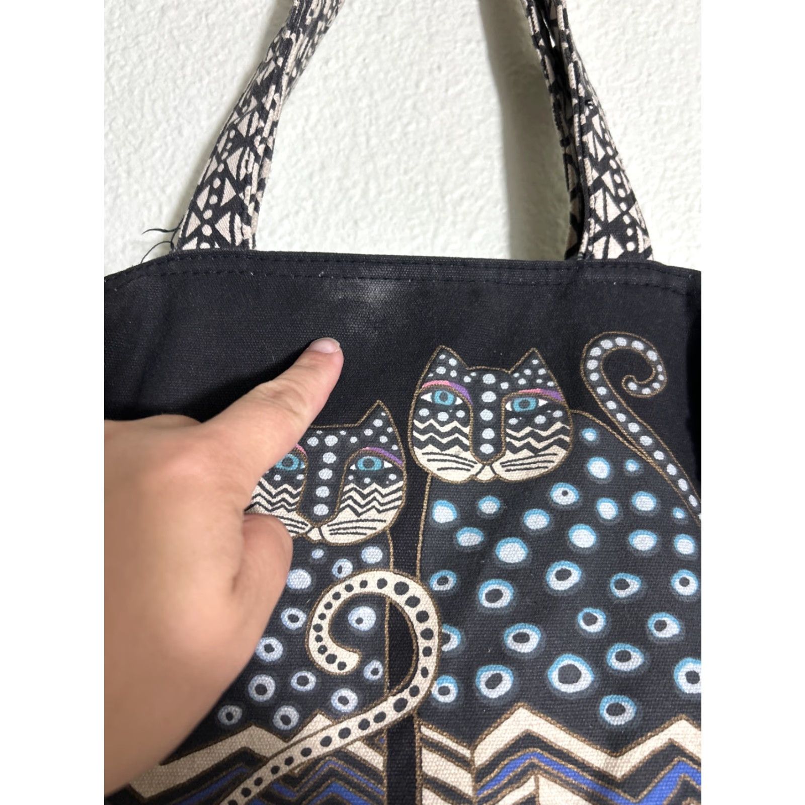 Doublet Laurel Burch Double Handle Top Zip Small Duffle Bag Cats Black 14.5x5.5x8.5 Size S / US 4 / IT 40 - 5 Thumbnail