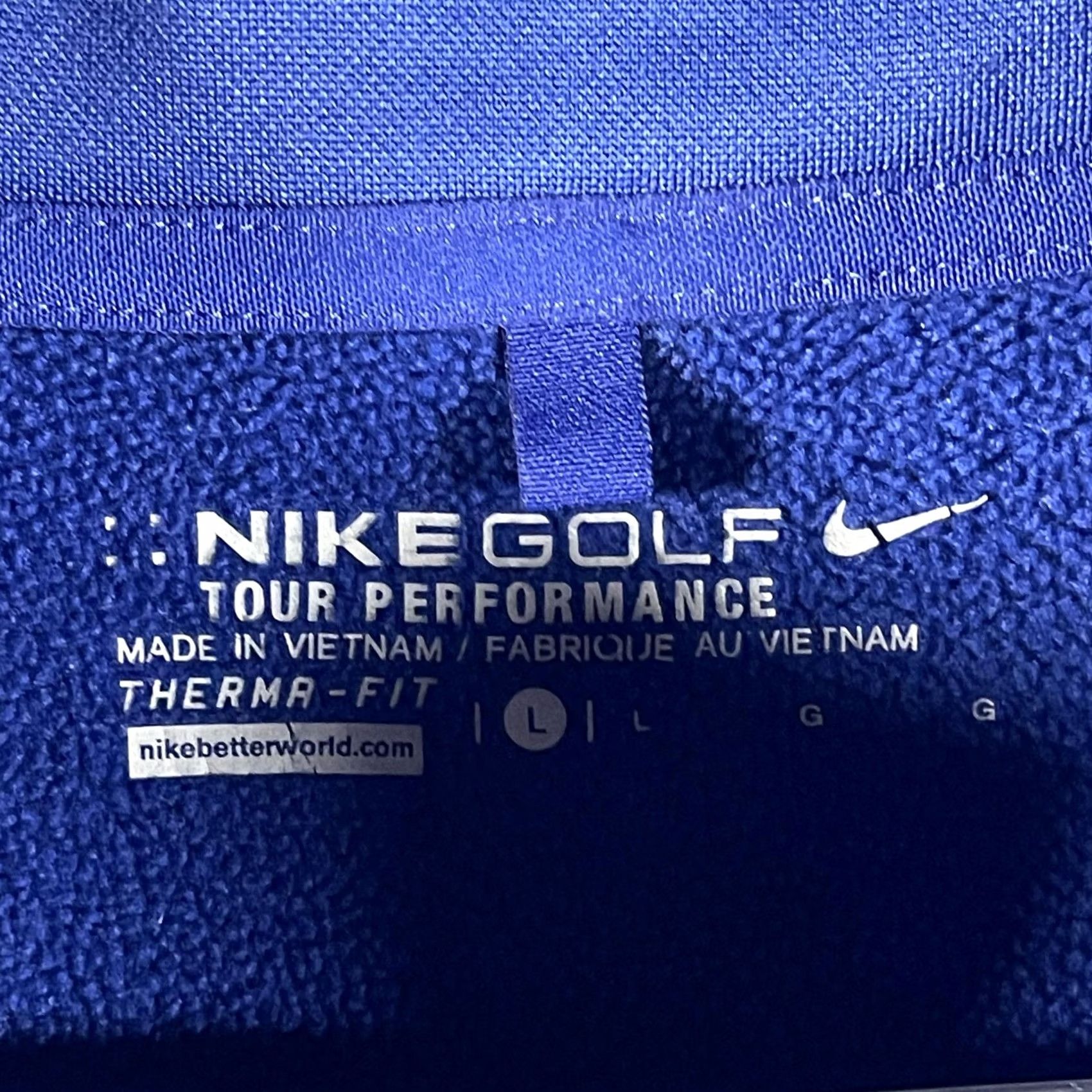 Nike Nike Golf Therma-FIT Pullover Mens Large Blue 1/4 Zip Tour Performance Swoosh Size US L / EU 52-54 / 3 - 4 Thumbnail