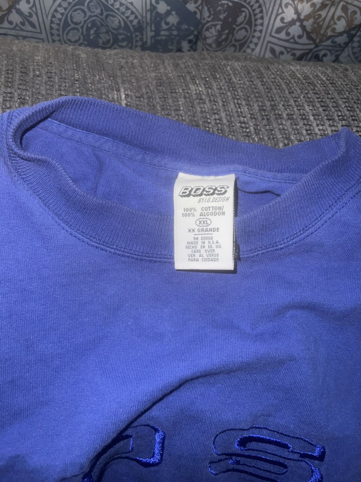 Hypebeast Boss By I.G. Design Big Spell-Out Shadow Outline Logo Tee Size US XXL / EU 58 / 5 - 5 Thumbnail
