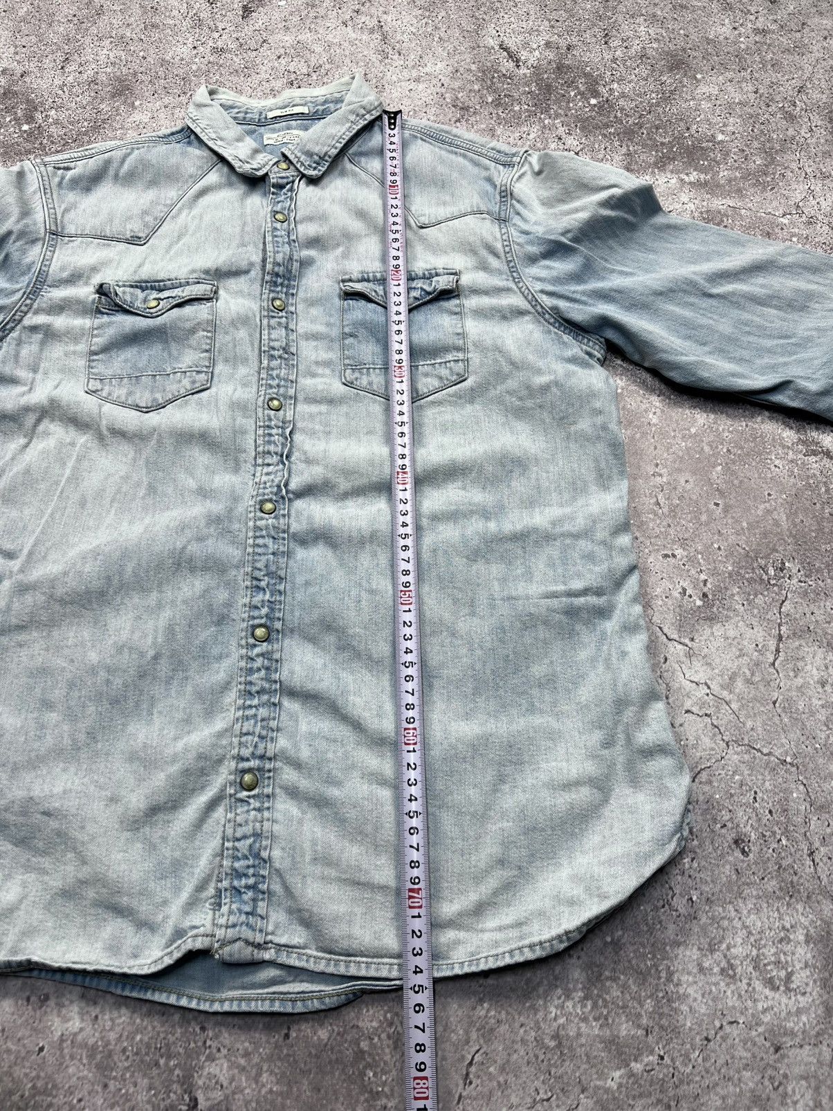 Allsaints Allsaints Vintage Denim Western Snap Labour Shirt y2k jeans Size US XL / EU 56 / 4 - 9 Thumbnail