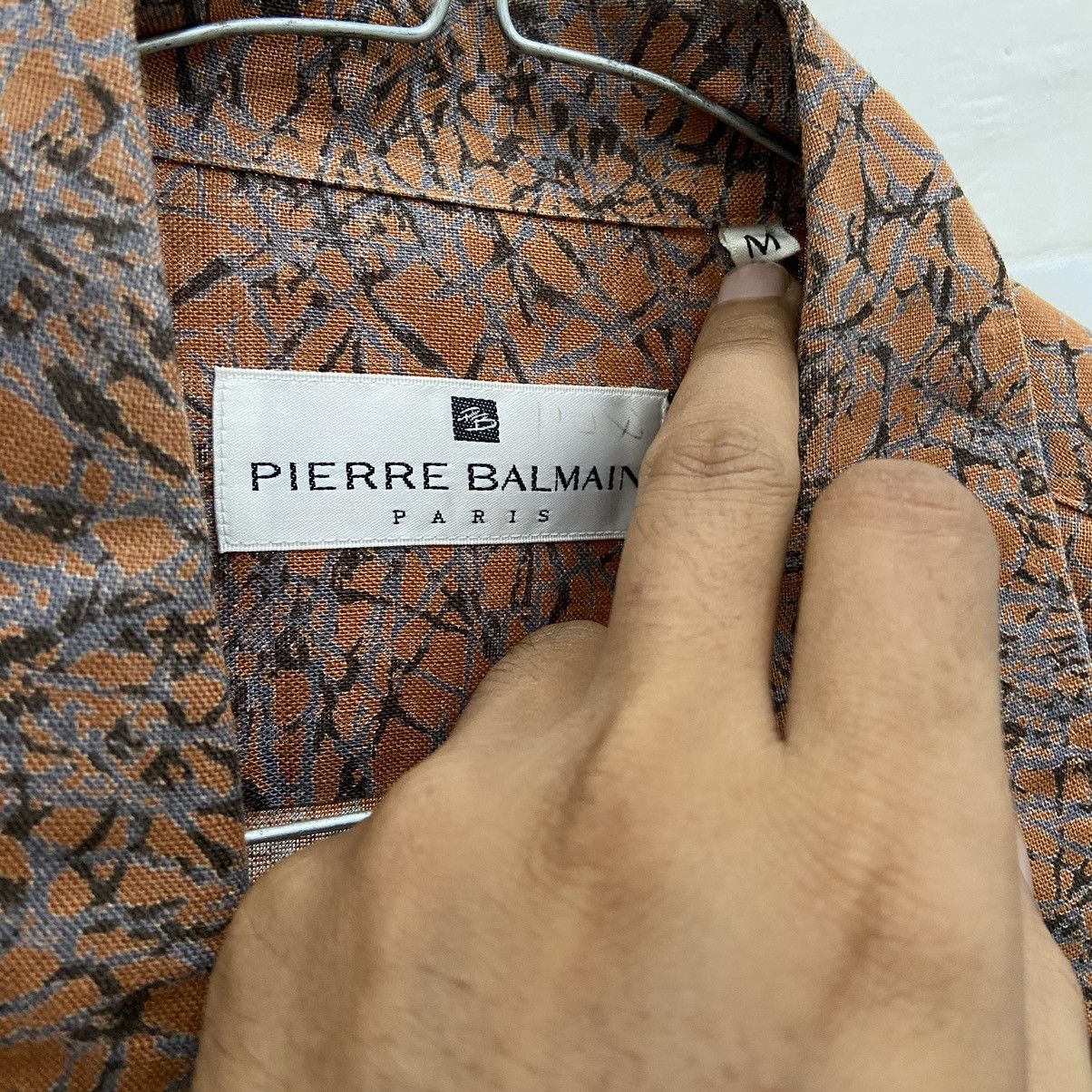 Balmain × Pierre Balmain Vintage Pierre Balmain Open Collar Shirt Size US M / EU 48-50 / 2 - 5 Thumbnail