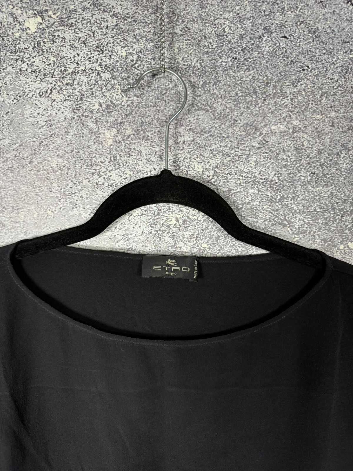 Etro × Vintage Vintage ETRO Silk Oversized Wide Sleeve Top Woman Size M / US 6-8 / IT 42-44 - 4 Thumbnail