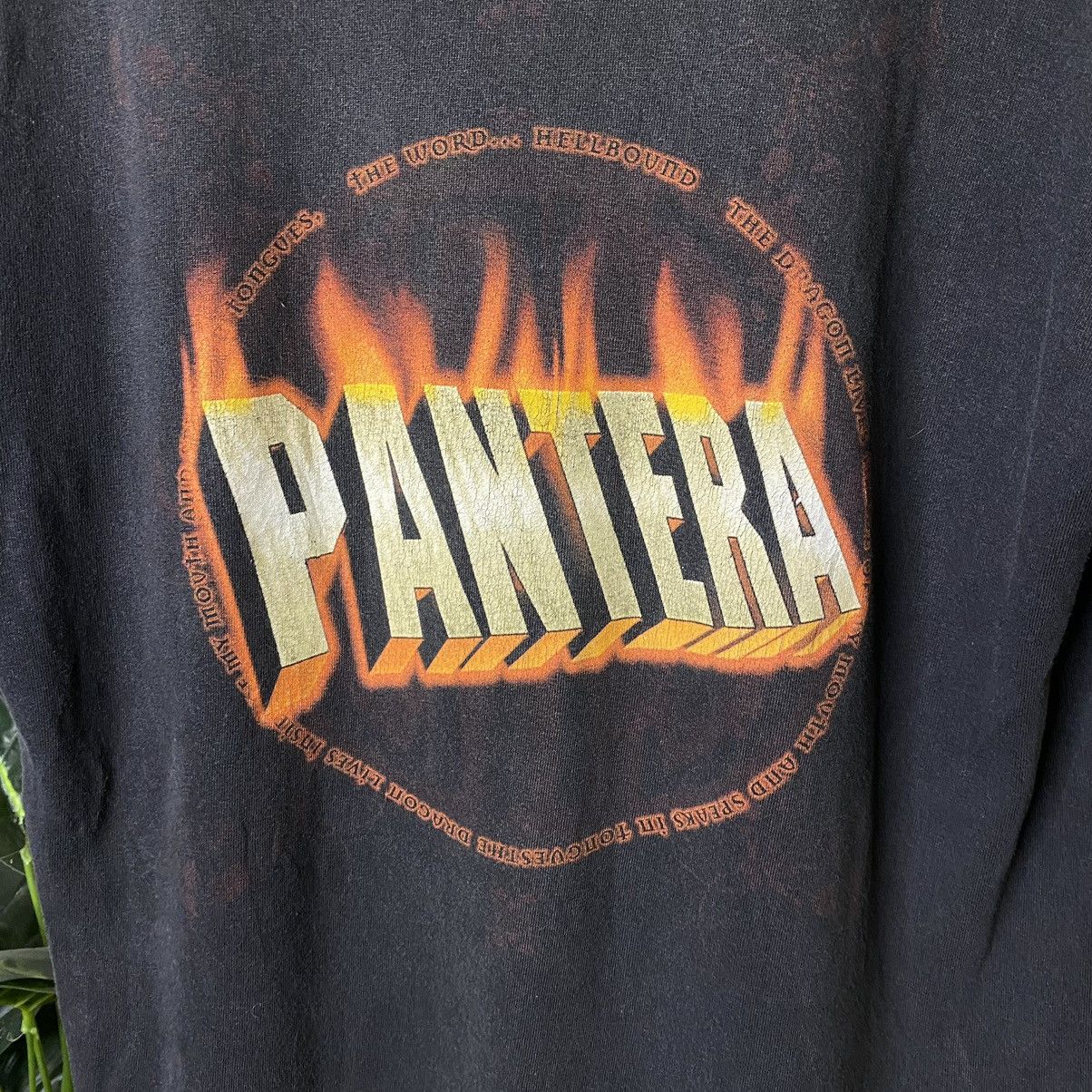 Band Tees × Vintage Vintage 2000s Pantera Cowboys From Hell Faded Black T Shirt Size US M / EU 48-50 / 2 - 5 Thumbnail