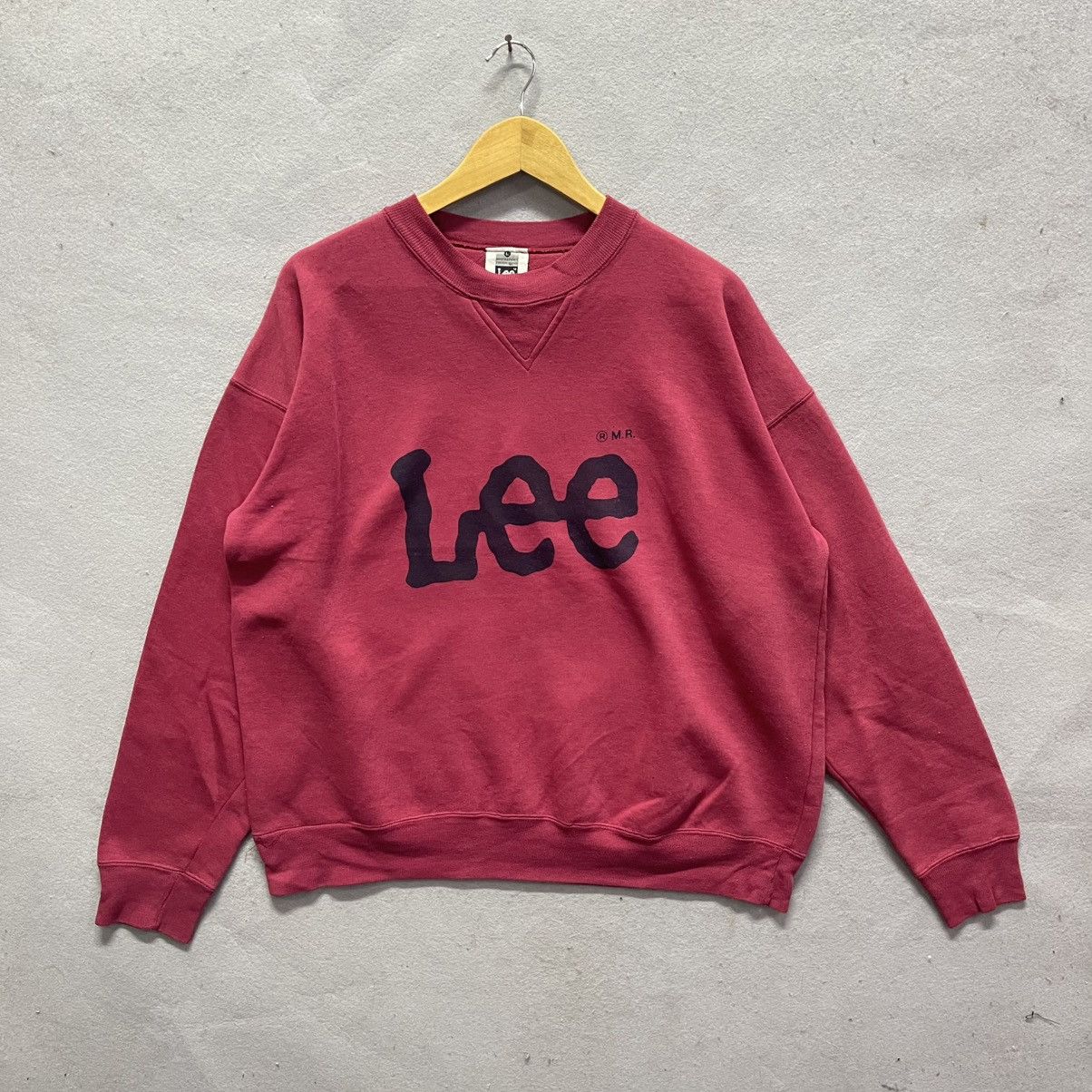 Lee Vintage Lee Big Logo Crewneck Sweatshirt Red Made in USA Size US M / EU 48-50 / 2 - 1 Thumbnail
