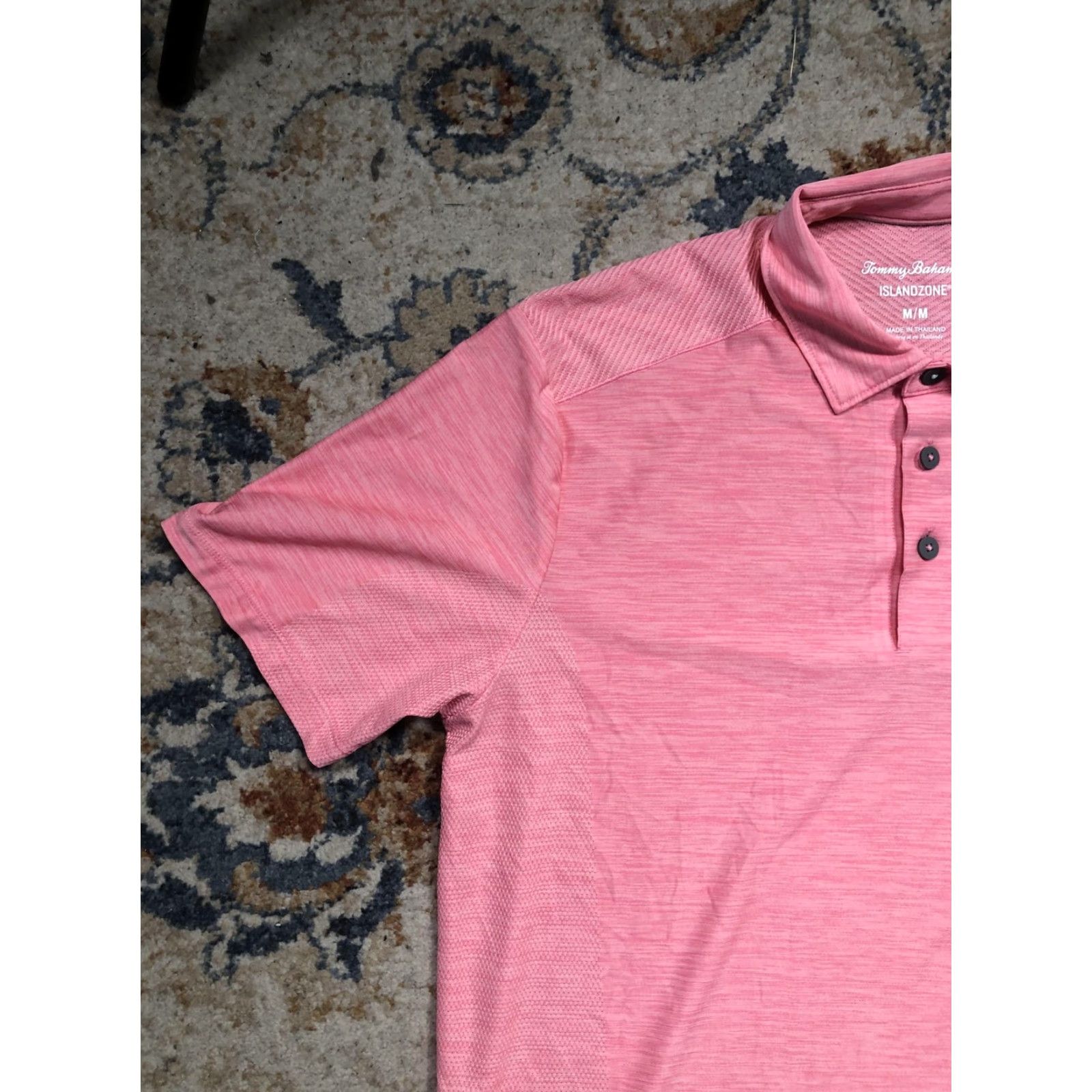 Tommy Bahama Tommy Bahama Polo Shirt Mens M Pink Island Zone Performance Golf Lightweight Breathable Moisture Wicking Short Sleeve Collared Size US M / EU 48-50 / 2 - 3 Thumbnail