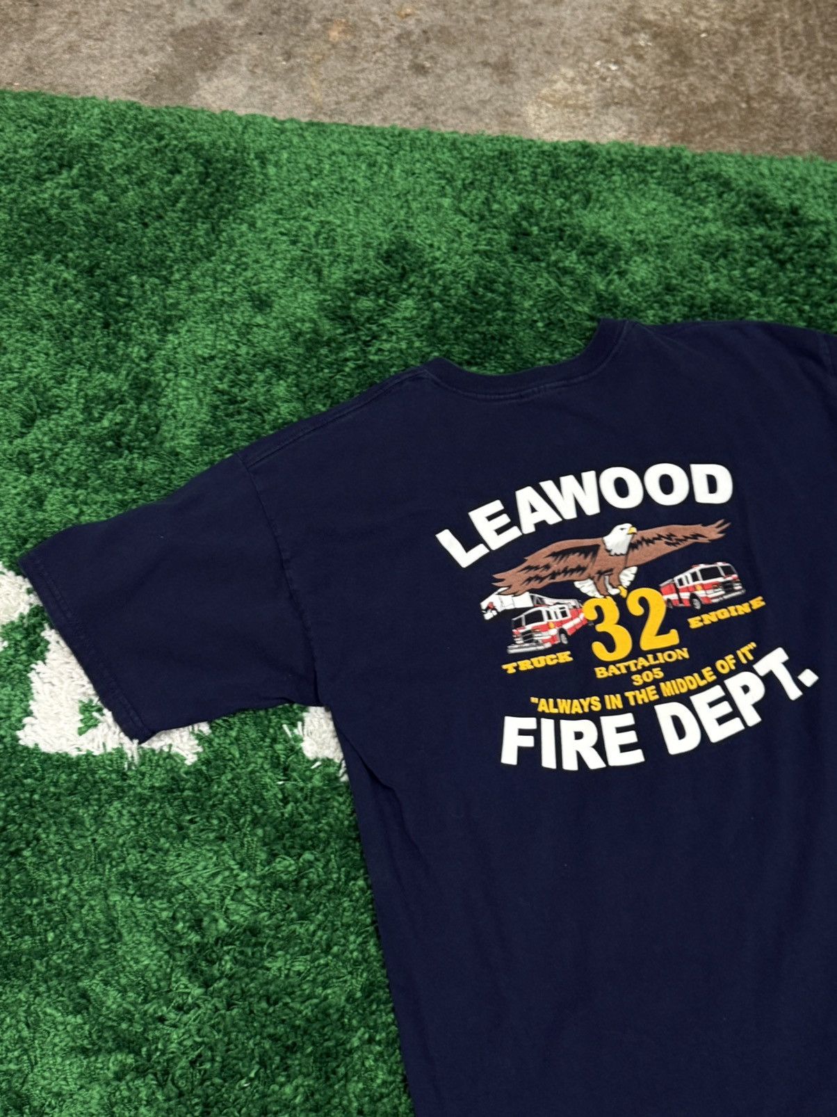 Vintage Vintage Fire Department EMS Eagle Navy Large 90s Size US L / EU 52-54 / 3 - 3 Thumbnail