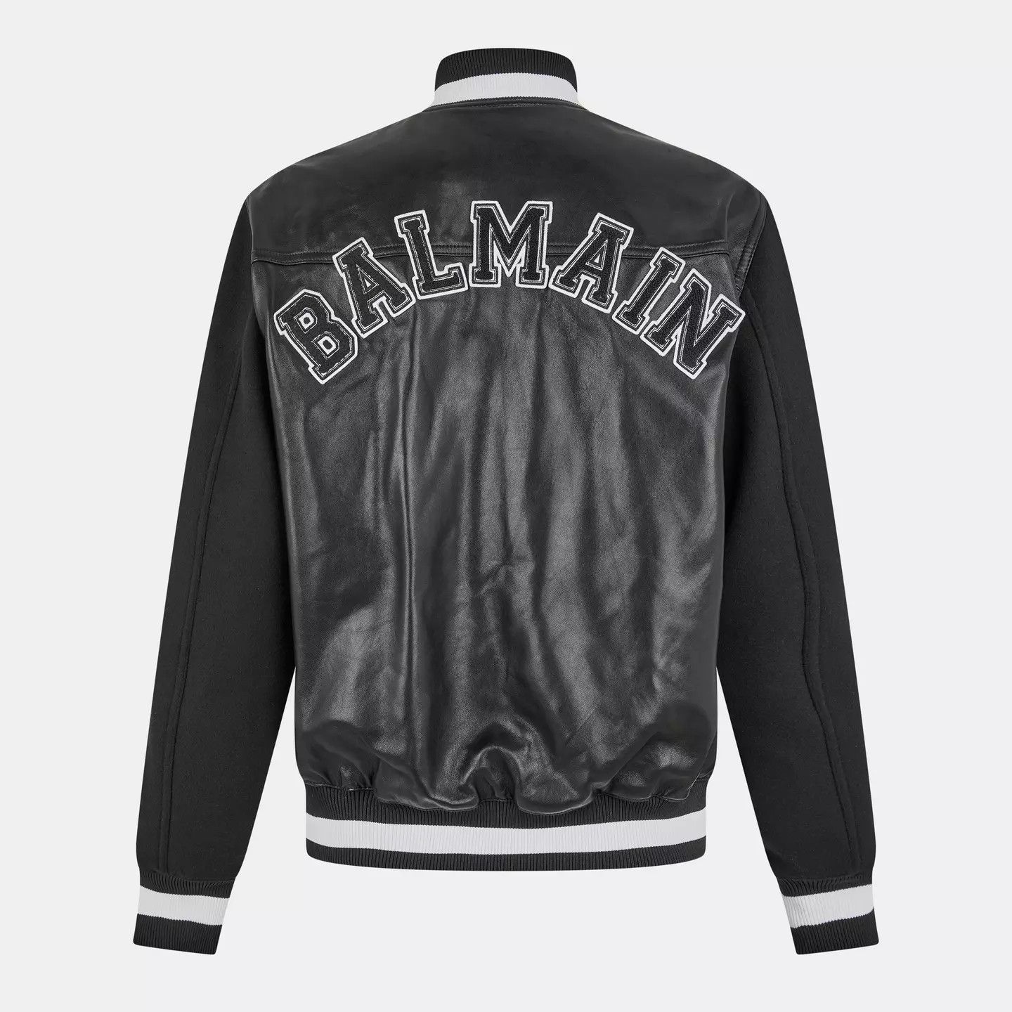 Balmain o1g2r1mq0426 Logo Press-Stud Varsity Jacket in Black Size US S / EU 44-46 / 1 - 2 Thumbnail