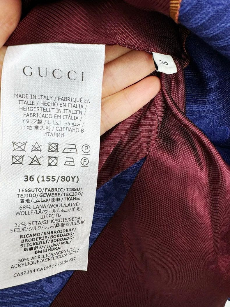 Gucci Gucci Logo Blazer with Tag, Size 8486-2505 Size S / US 4 / IT 40 - 4 Thumbnail