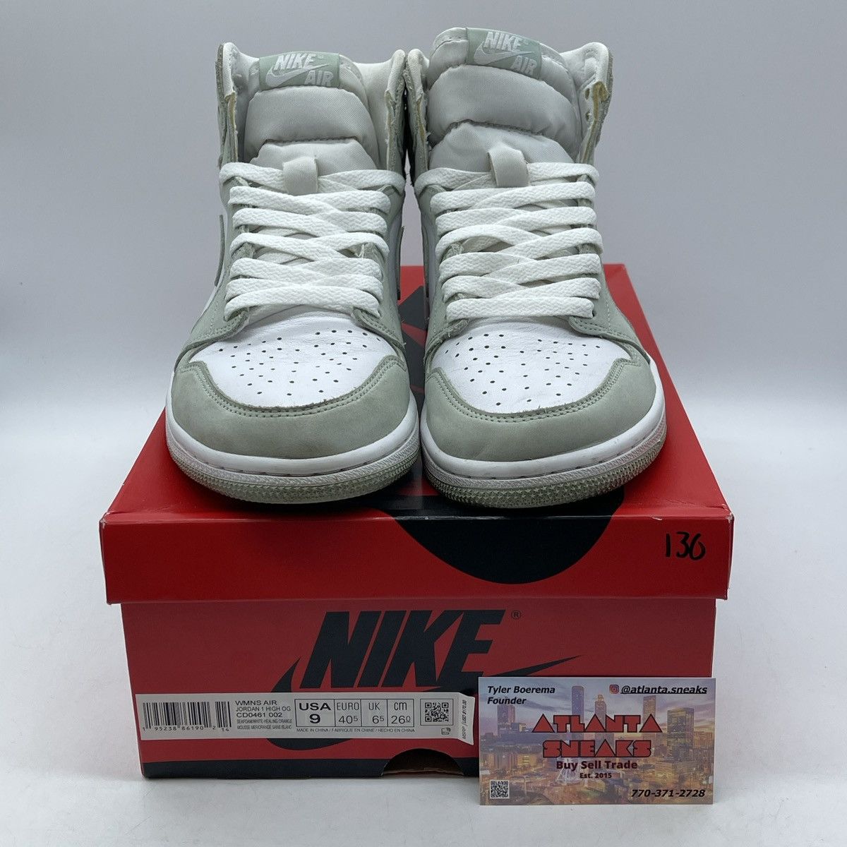 Jordan Brand Air Jordan 1 high seafoam Size US 9 / IT 39 - 2 Thumbnail