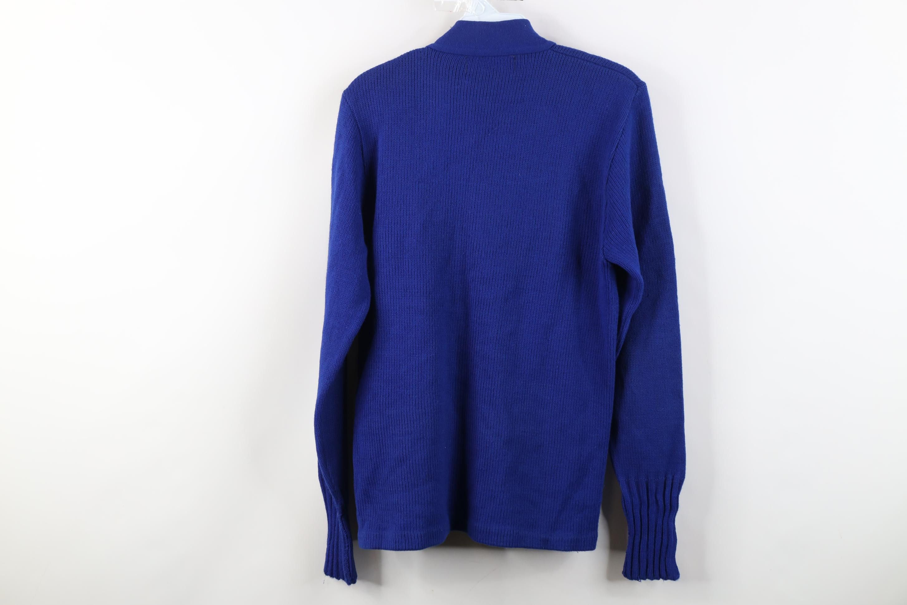 Vintage Vintage 50s 60s Knit Varsity Lettermen Cardigan Sweater USA Size US L / EU 52-54 / 3 - 13 Thumbnail