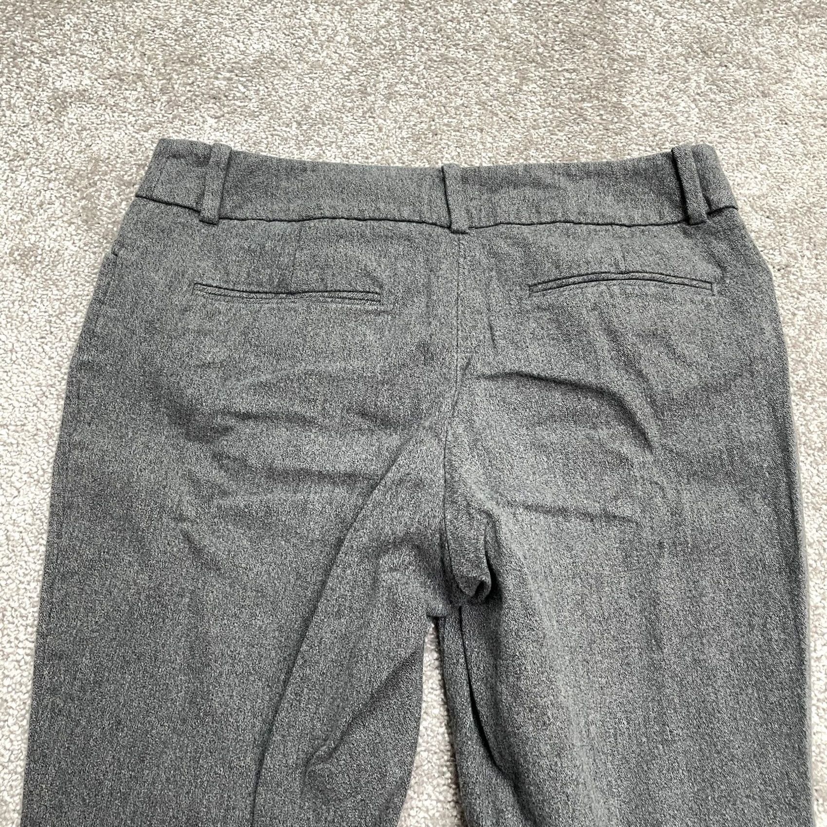 Vintage A New Day Gray Stretch Crop Ankle Pants Women 8 Slim Straight 31in Waist Regular Rise Workwear Casual Size 30" / US 8 / IT 44 - 3 Thumbnail