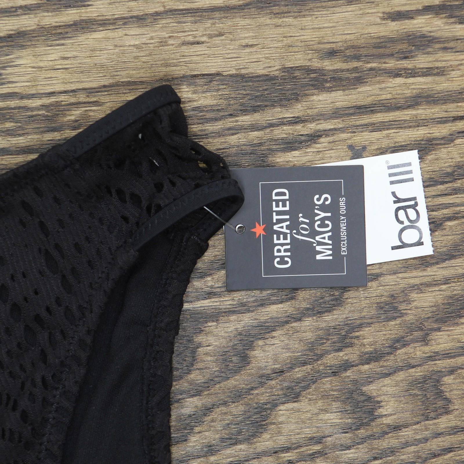 Bar III Nwt Bar Iii Womens Side Tab Bikini Bottom Mbgc25557 Black M Size ONE SIZE - 3 Thumbnail