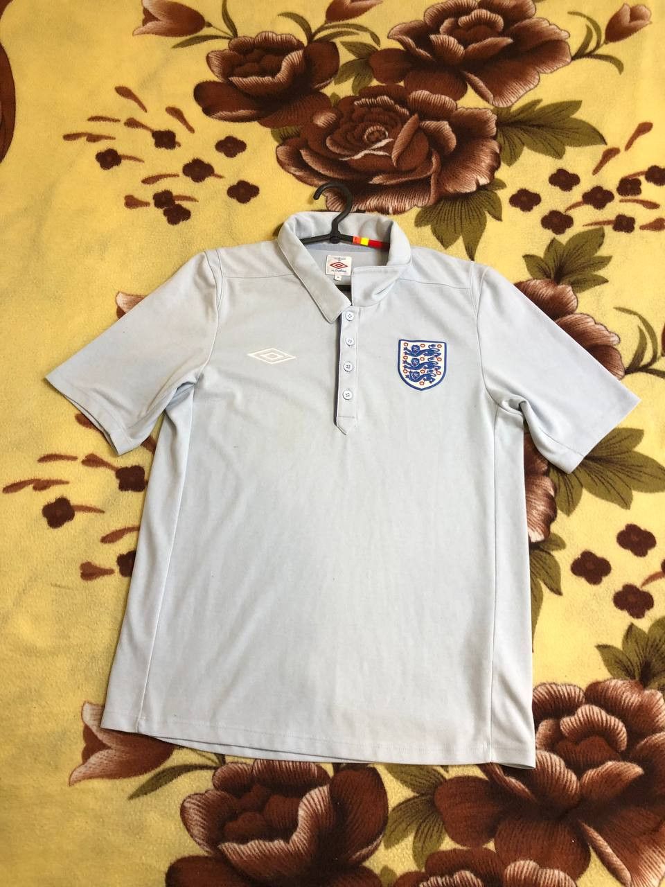 Umbro Vintage 90s Umbro England Polo Shirt Jersey Cotton Size US M / EU 48-50 / 2 - 1 Thumbnail