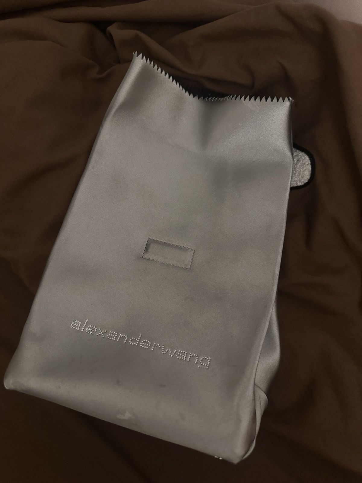Alexander Wang Alexander Wang Satin Pouch Bag Silver Size ONE SIZE - 7 Thumbnail