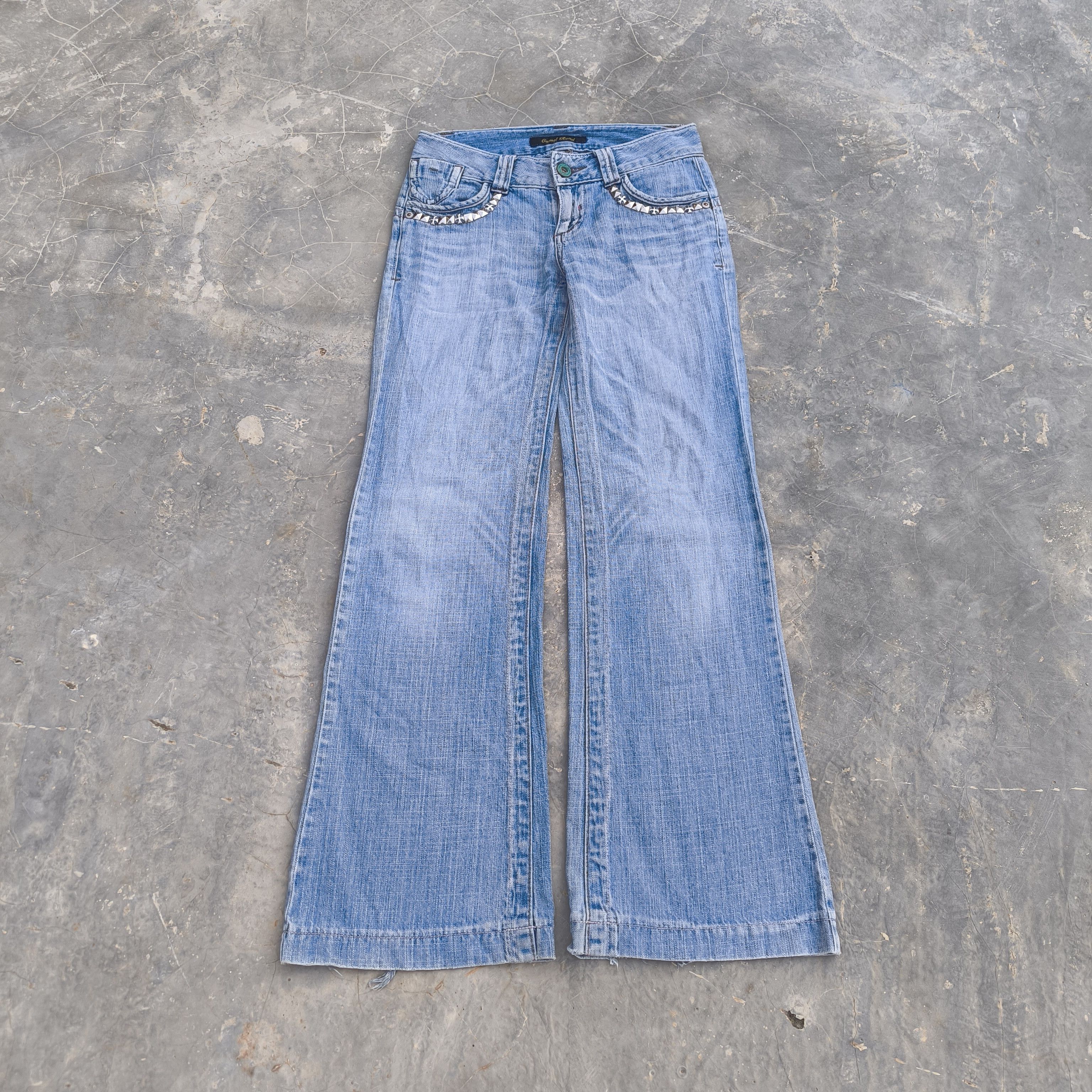 Japanese Brand Bootcut studded jeans camel road Size 28" / US 6 / IT 42 - 1 Thumbnail